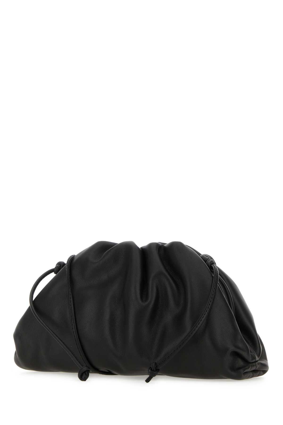 Black Nappa Leather Mini Pouch Clutch