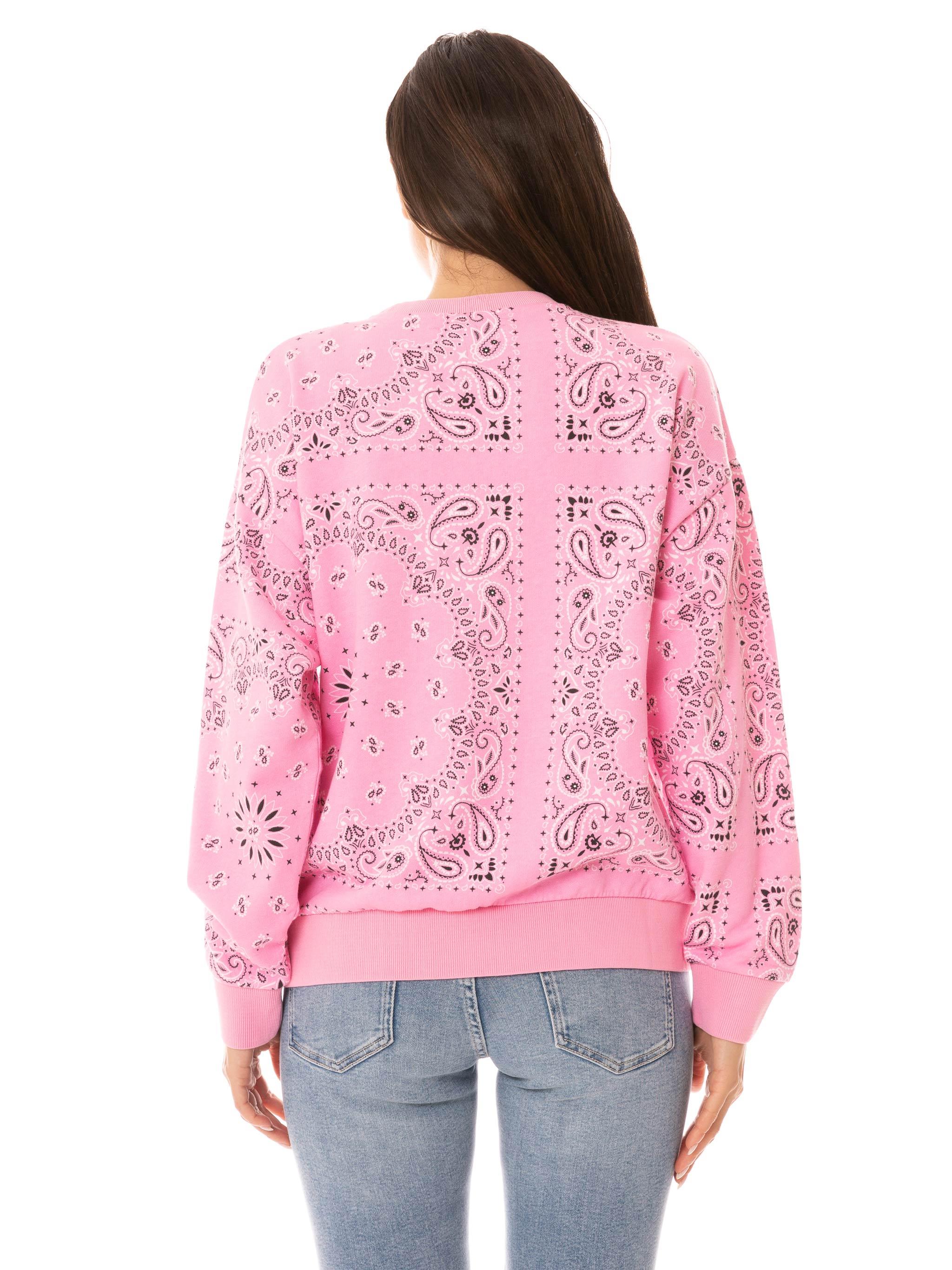 Woman Sweatshirt With Bandanna Print