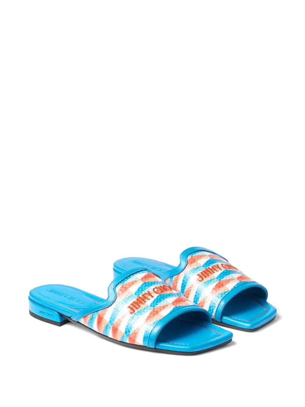 Nako Flat Sandals In Sky/sky Mix