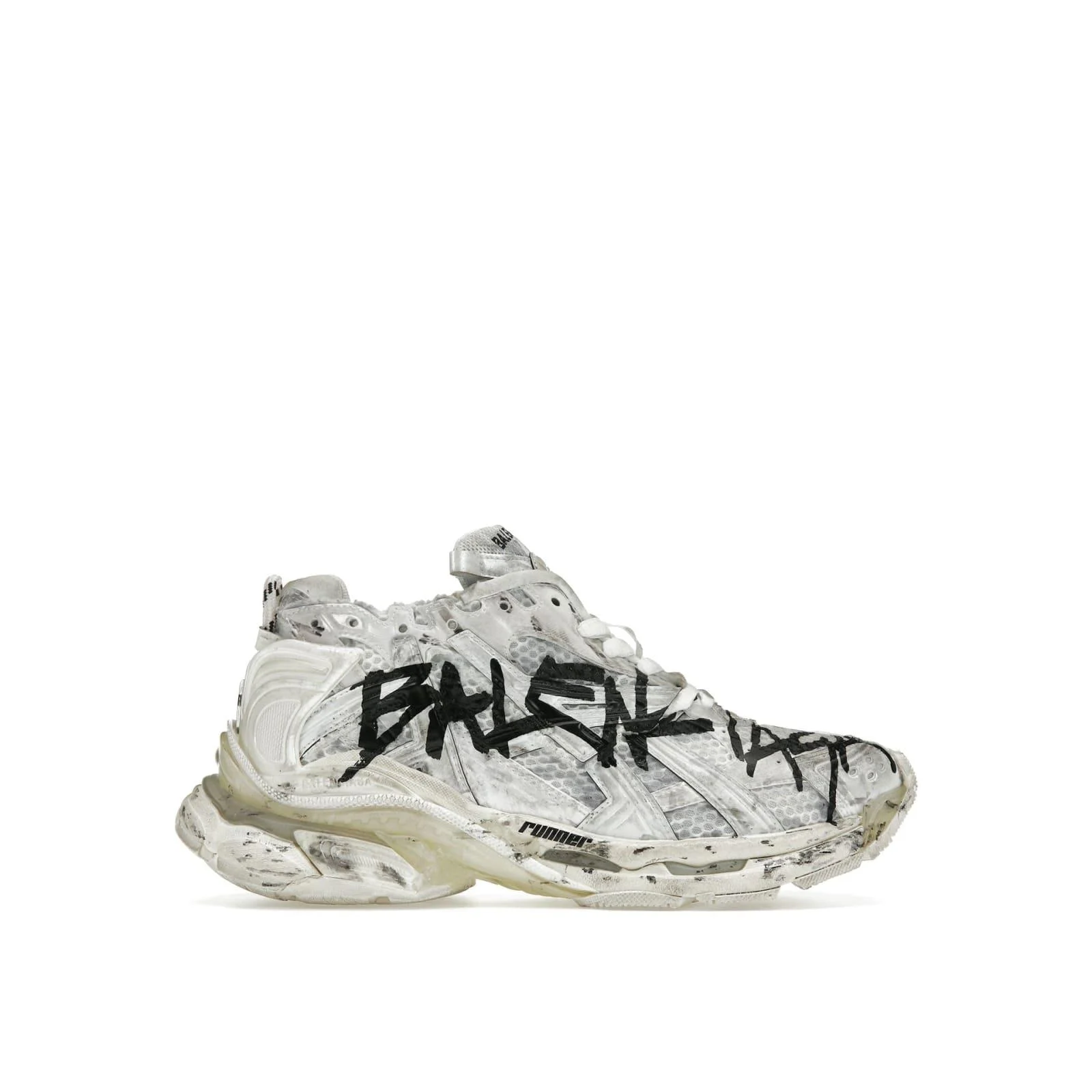 Men's Runner Graffiti Sneaker in White