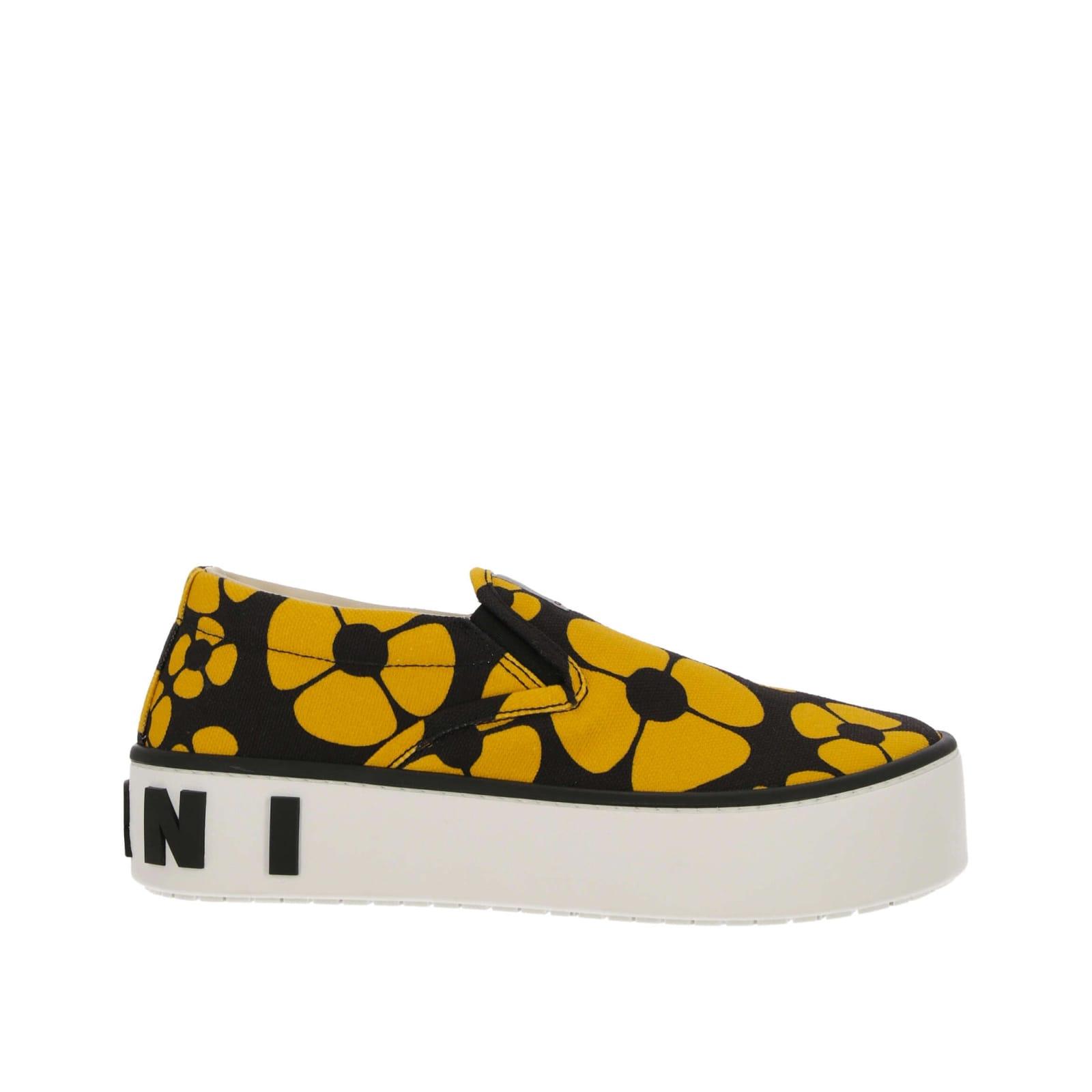 Marni Printed Slip On Sneakers