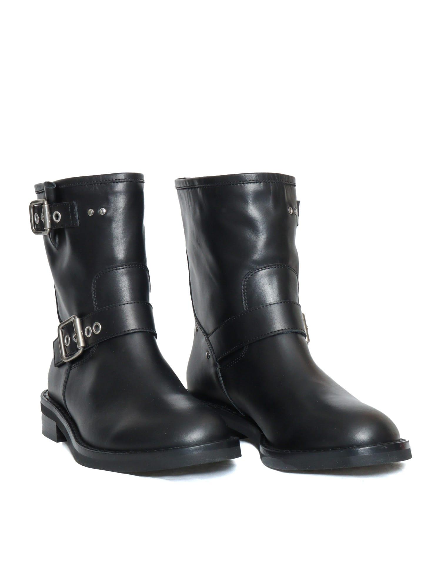 Black Biker Boots