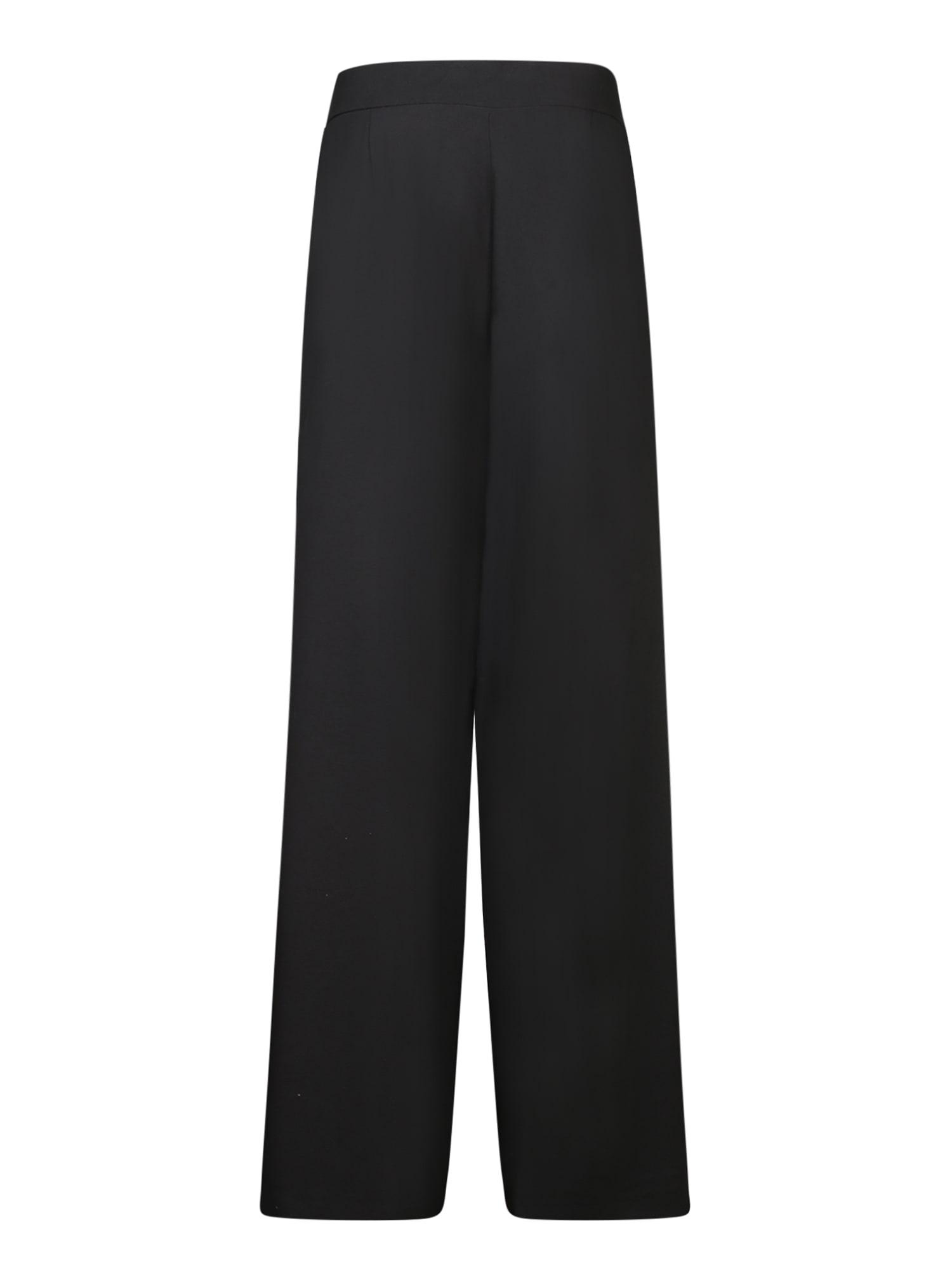 Black Bi-stretch Cady Flare Pants