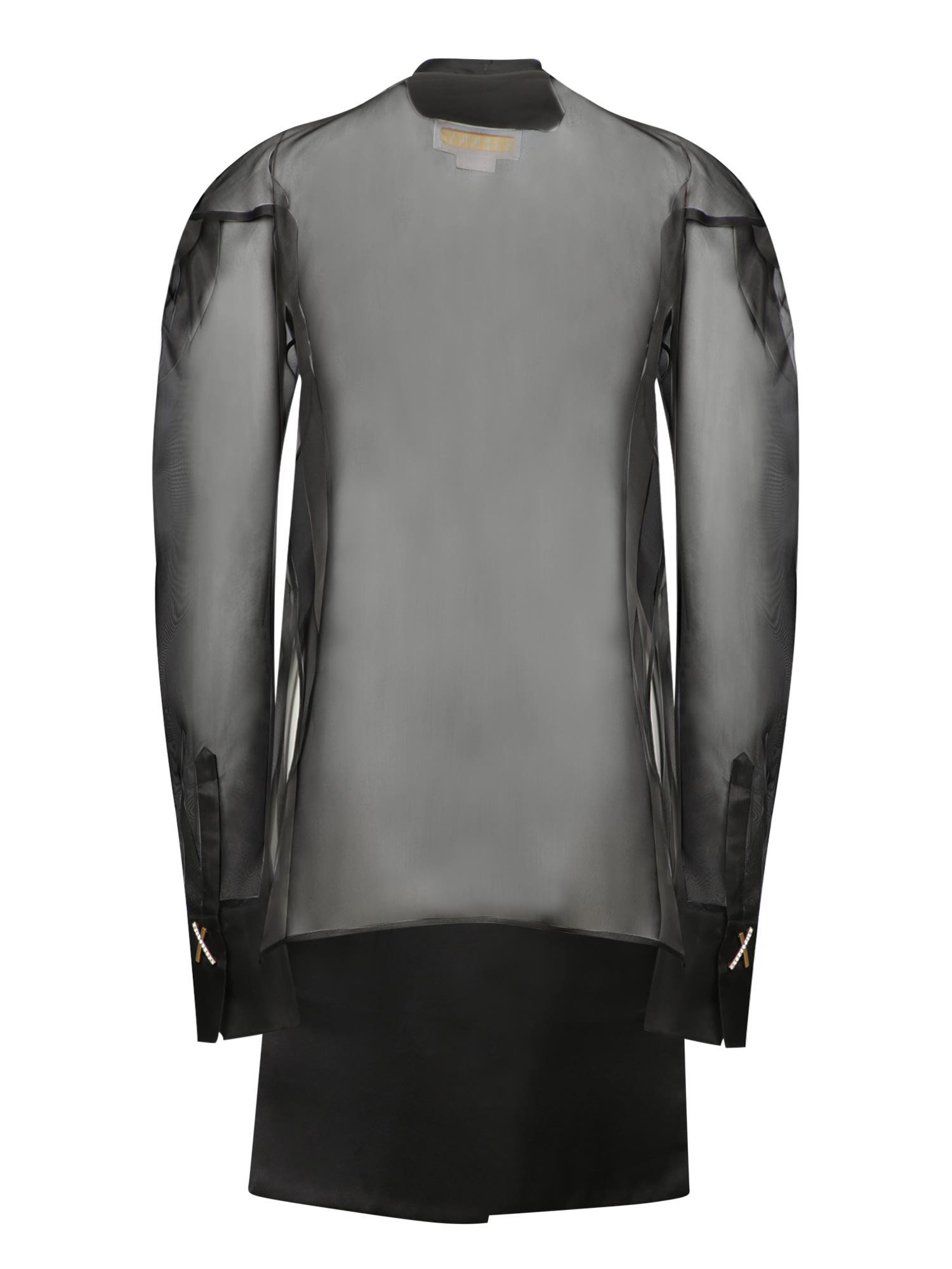 Black Silk Organza Shirt