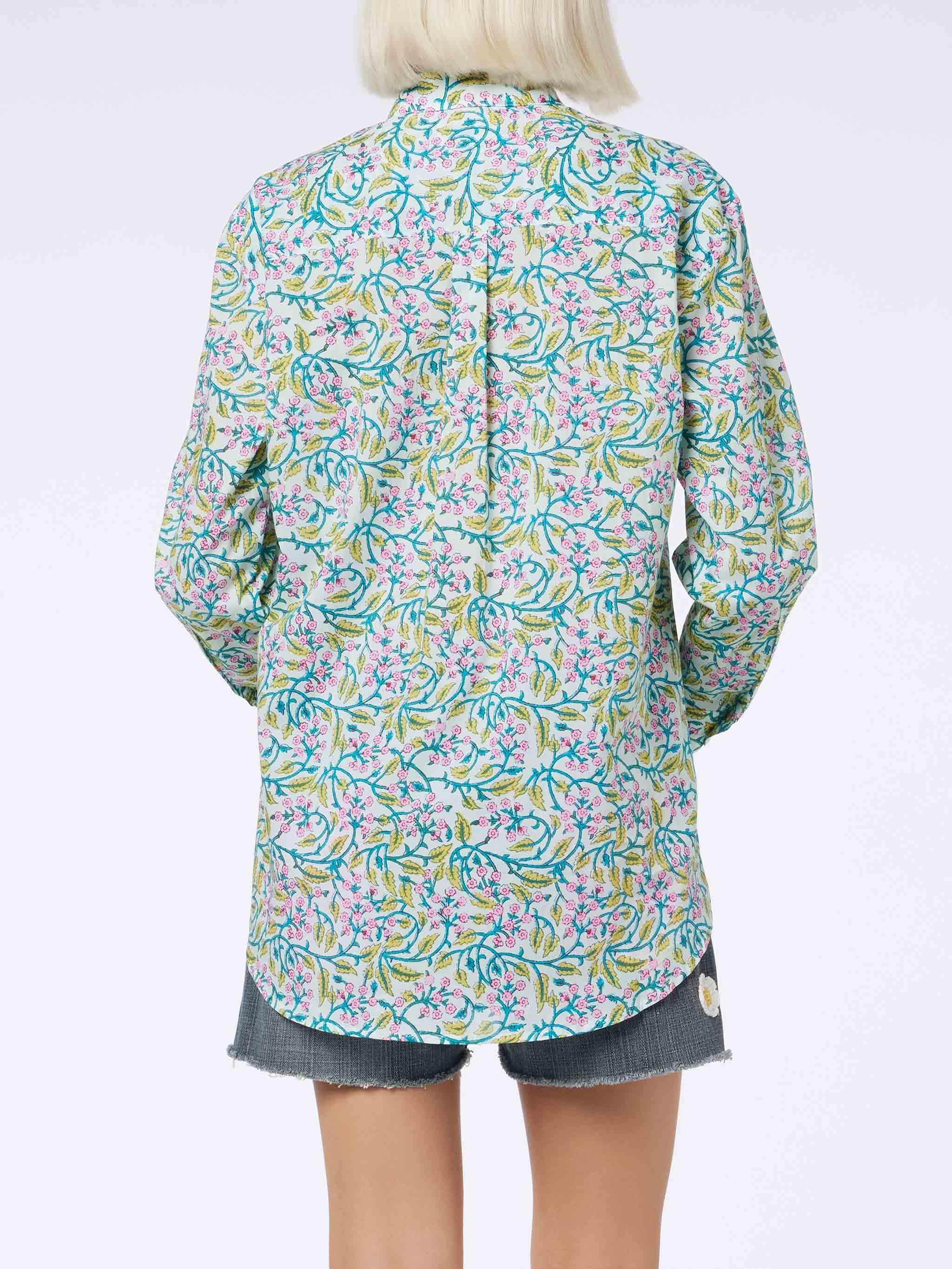 Woman Cotton Shirt Brigitte With Flower Print