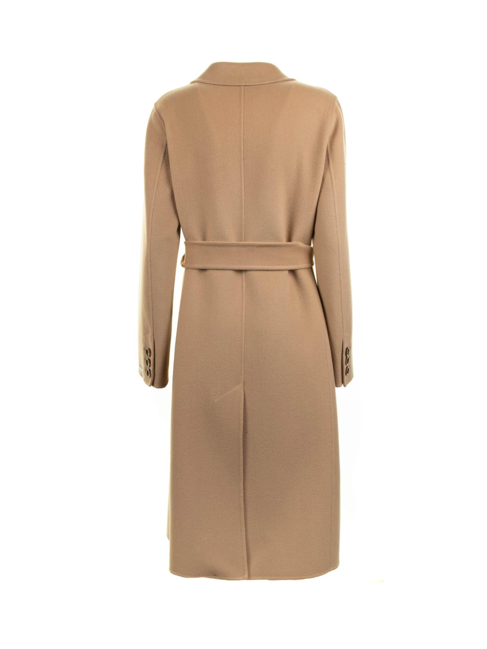 Women's Camel Coat With Belt