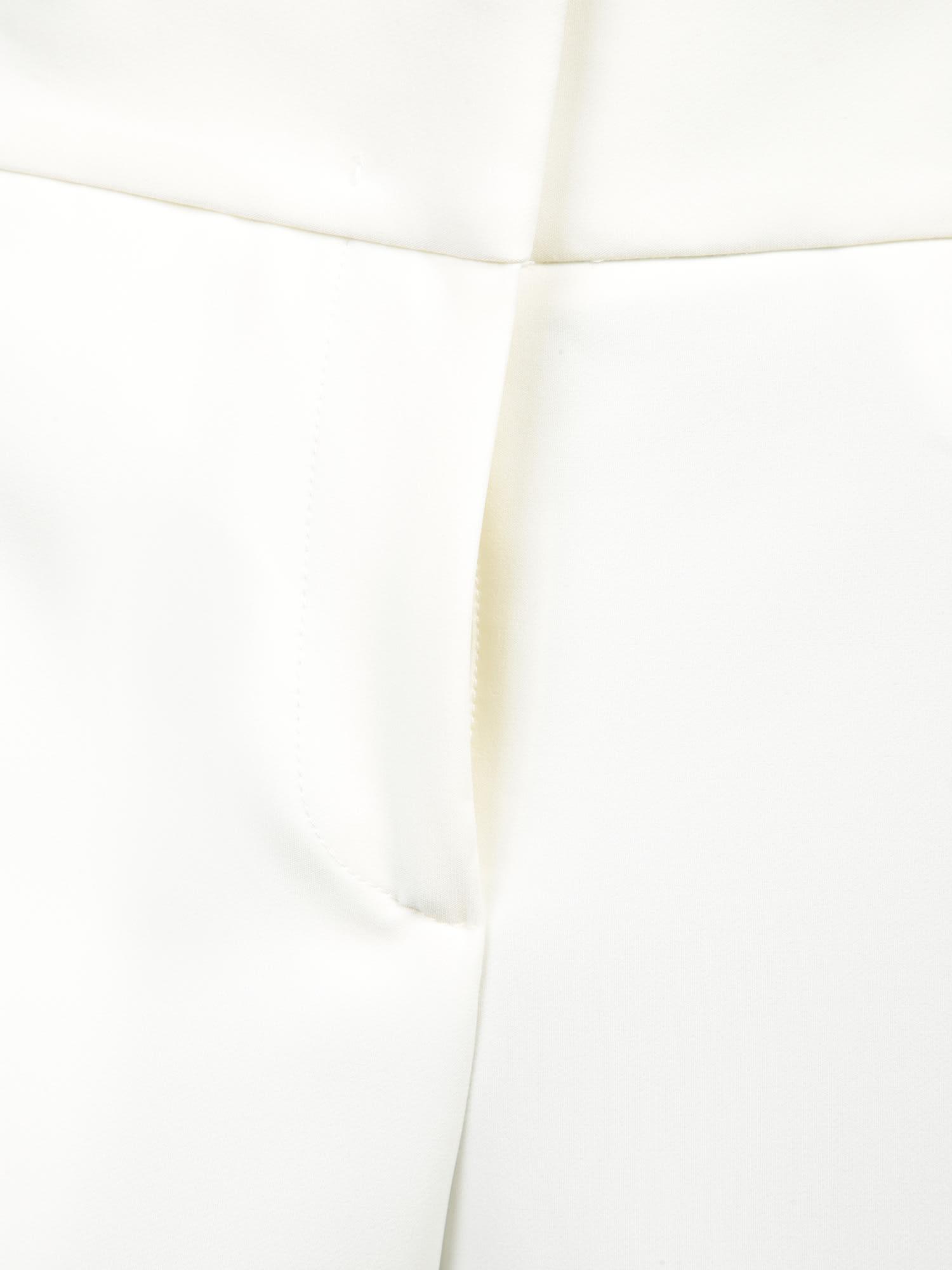 White Bistretch Cady Flare Pants