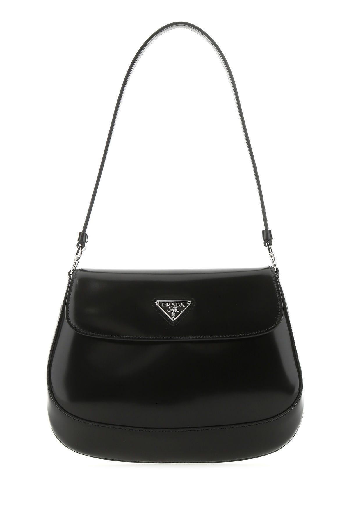 Cleo brand-plaque brushed leather shoulder bag