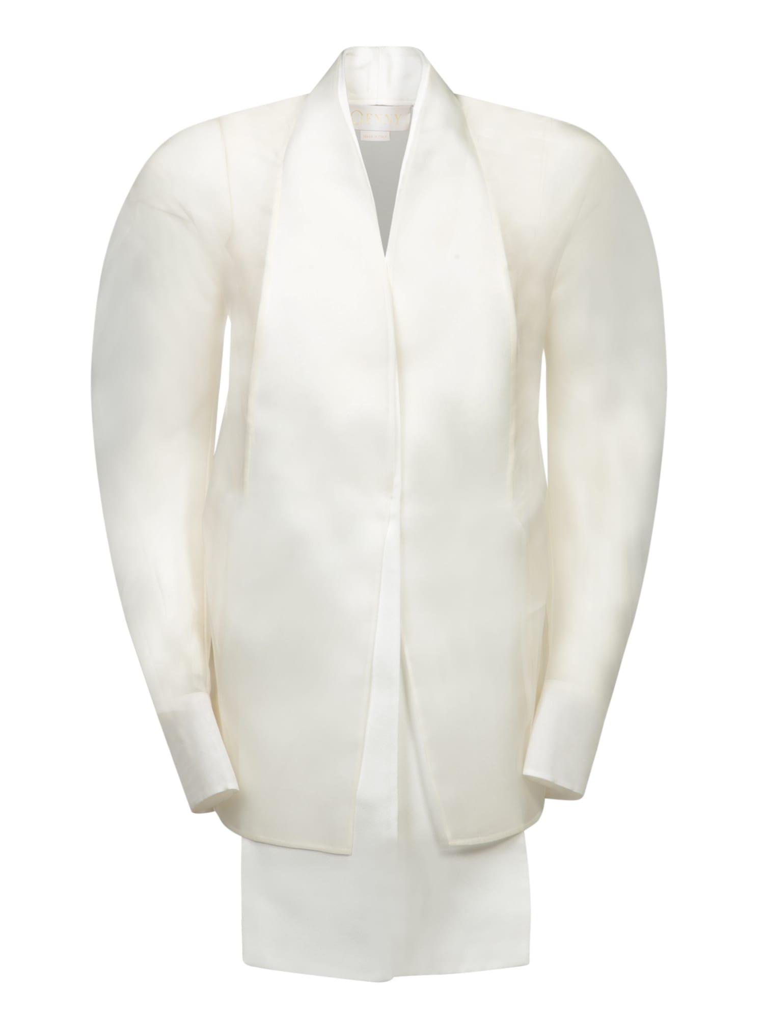 White Silk Organza Shirt