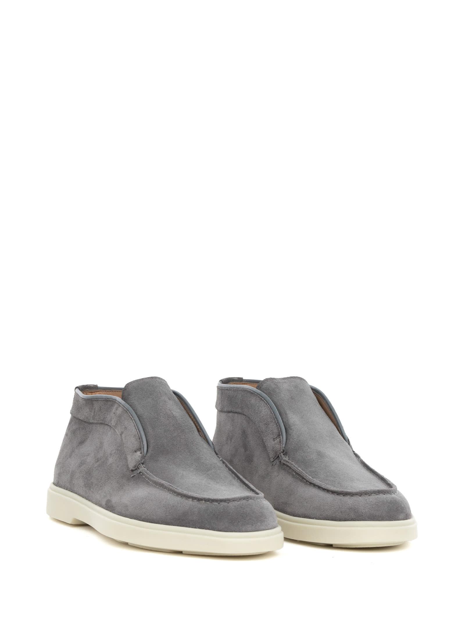 Polish Slip On Grey Suede Women