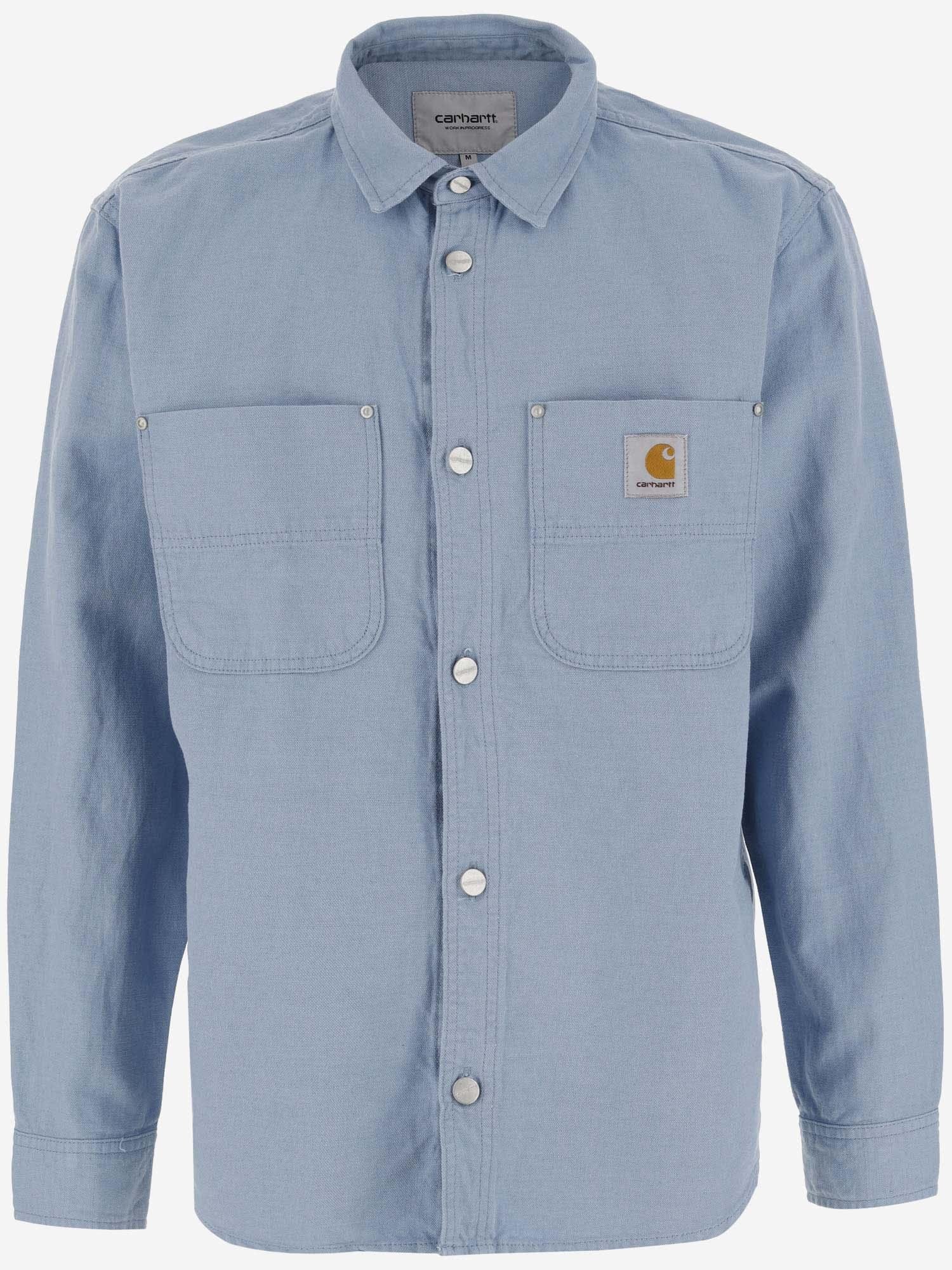 Cotton And Linen Shirt With Logo