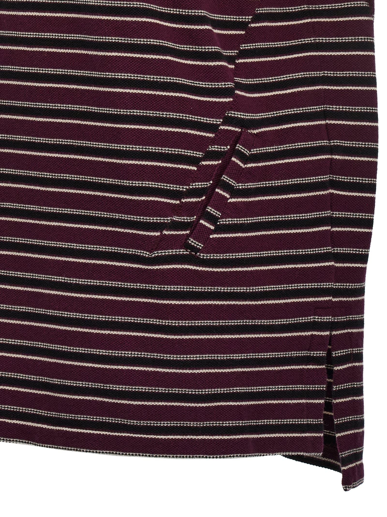 Patch Striped Polo Shirt