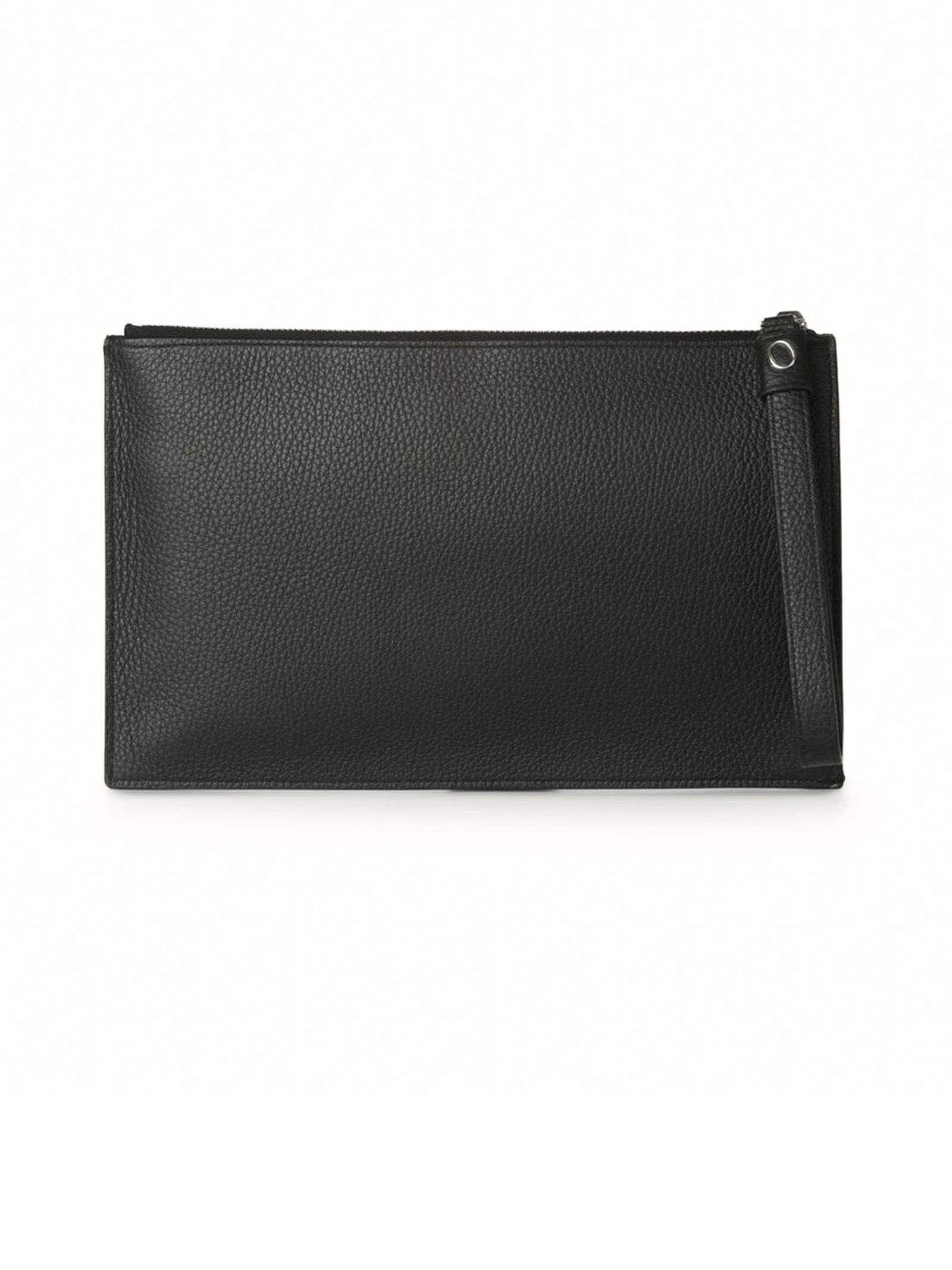 Micron Large Leather Pouch With Wristband