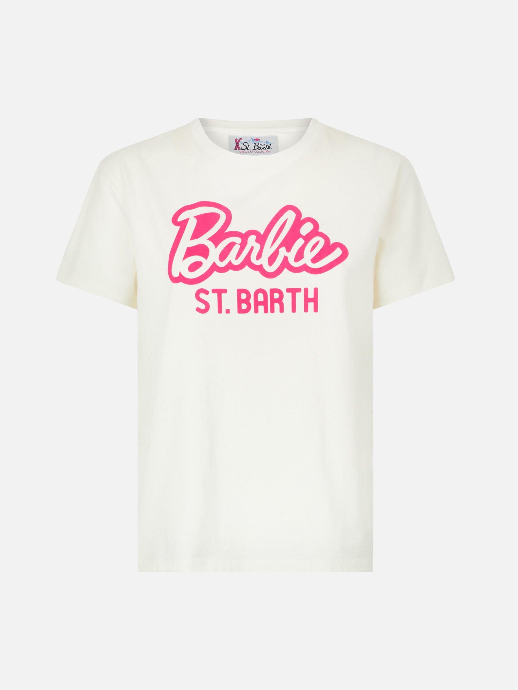 Woman Heavy Cotton T-shirt With Barbie St. Barth Print | Barbie Special Edition