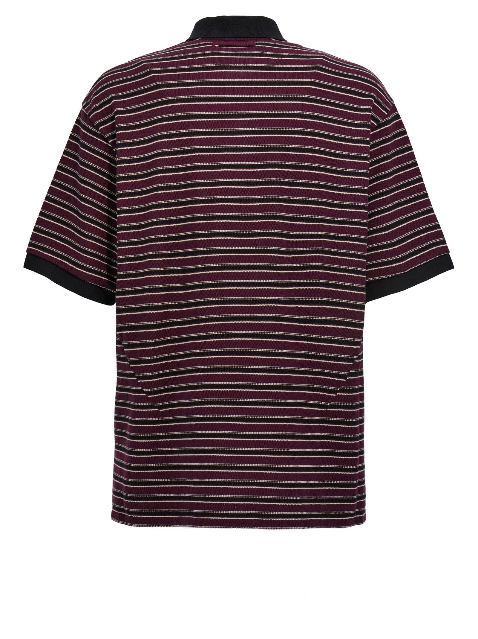 Patch Striped Polo Shirt