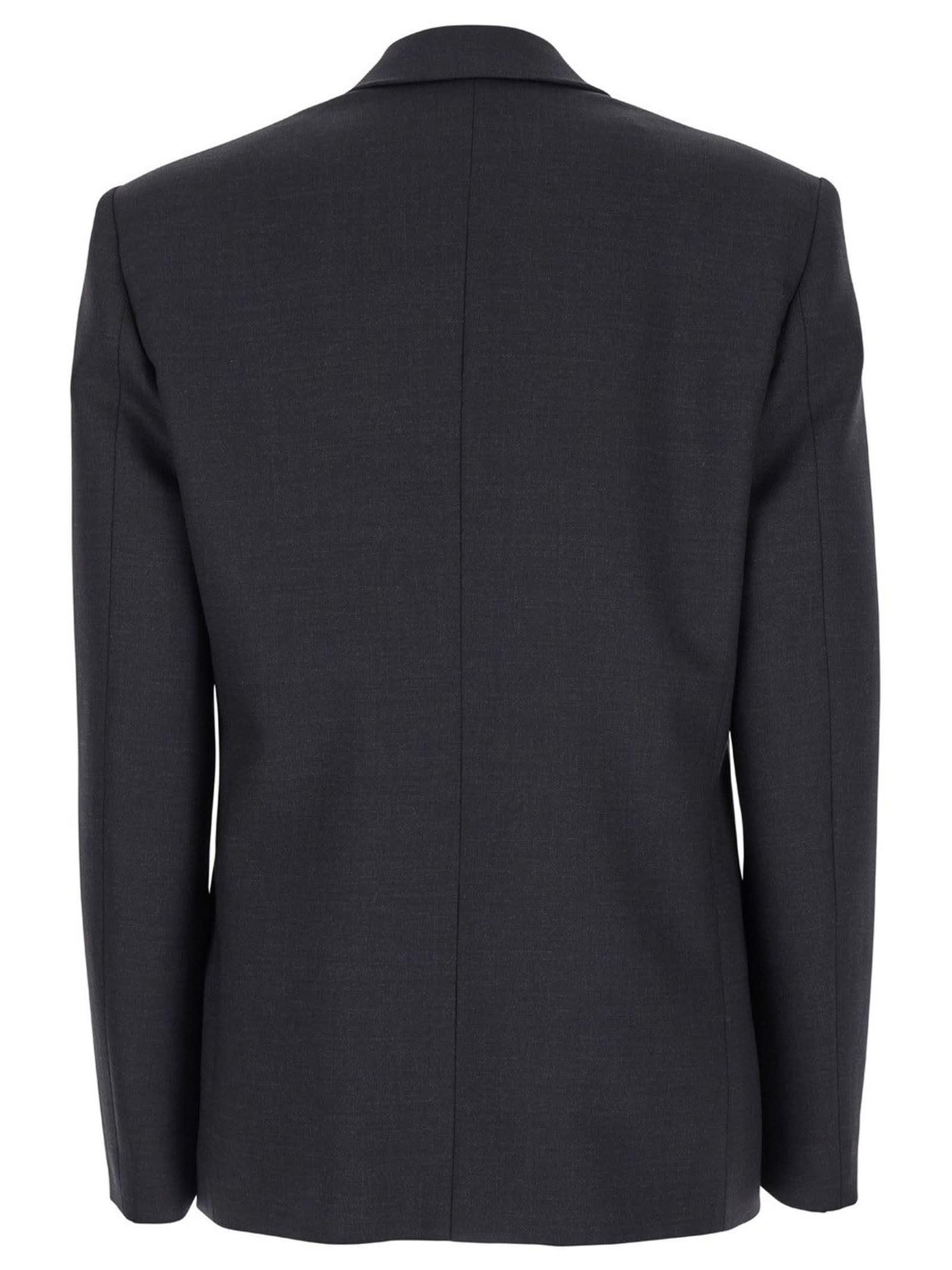 Grey Wool Single-breasted Jacket