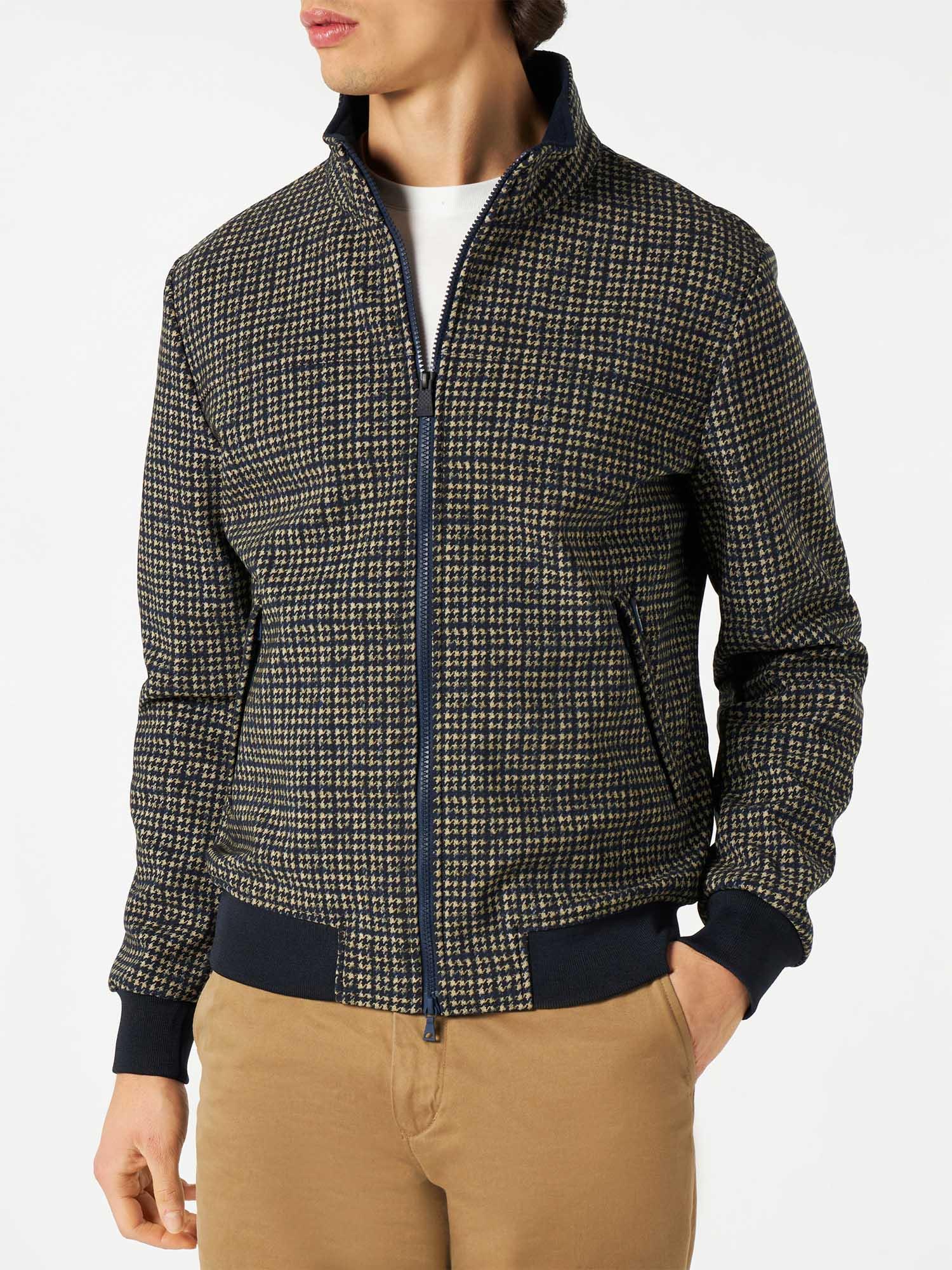 Man Mid-weight Houndstood Bomber Jacket Traveler