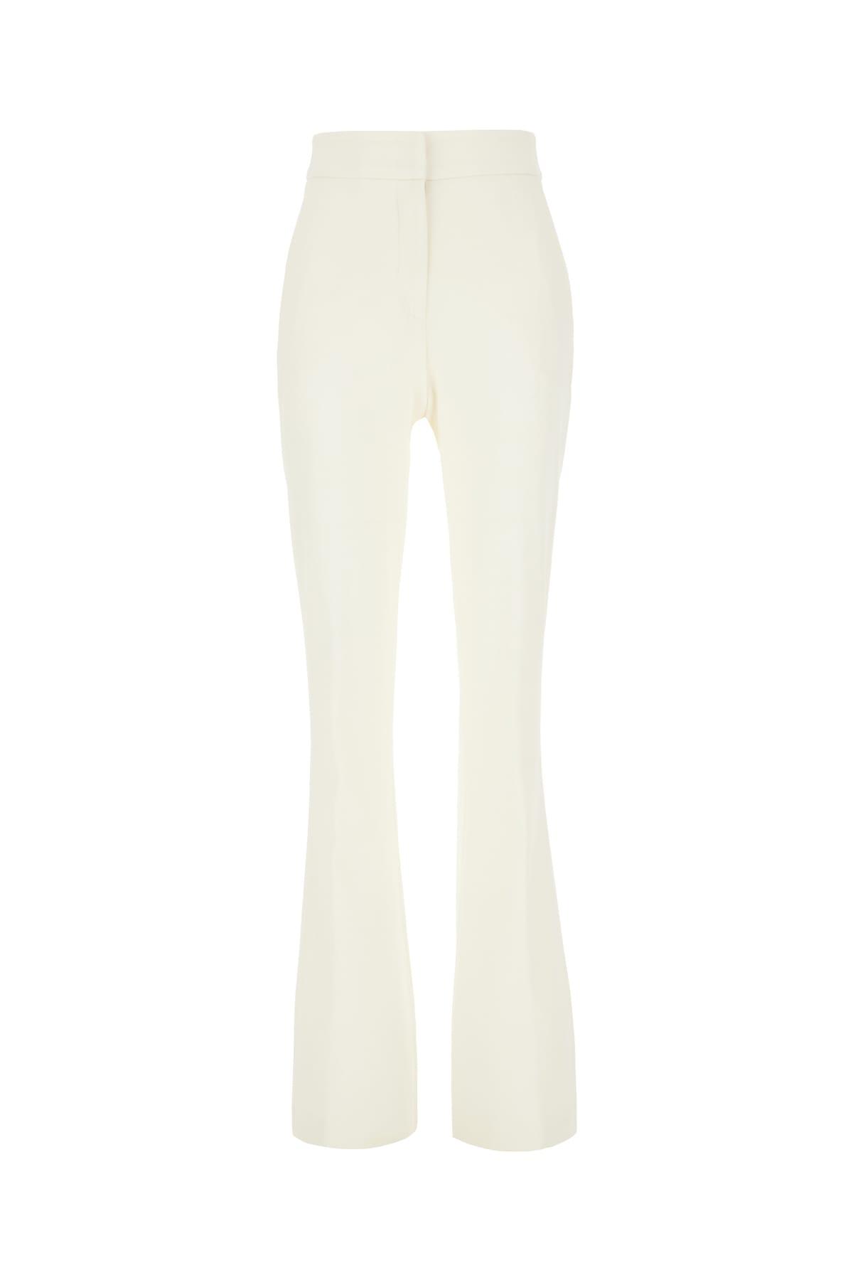 Ivory Stretch Polyester Blend Pants