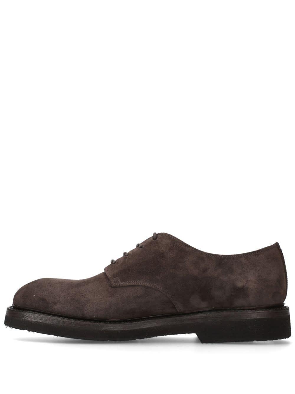 Brown Suede Rain Horse Laced Shoes