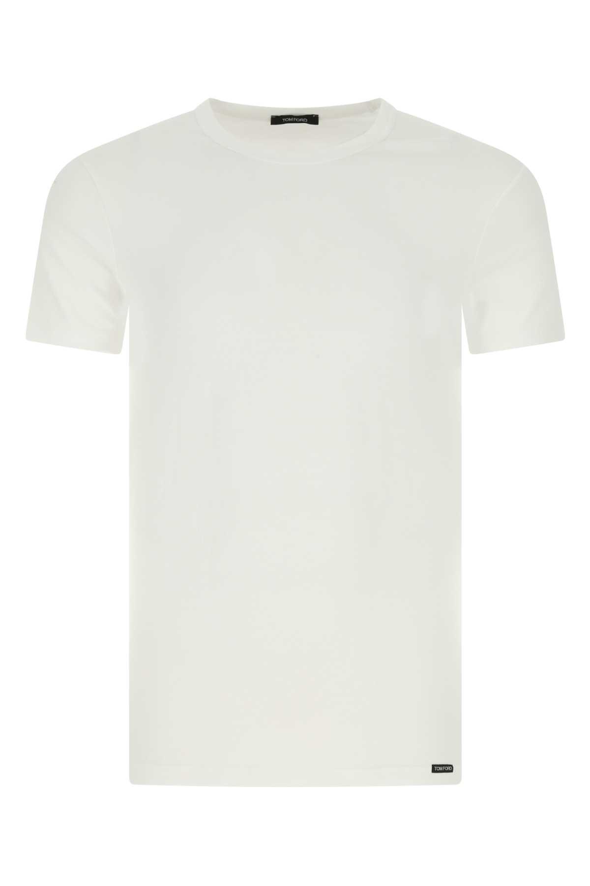 White Stretch Cotton T-shirt