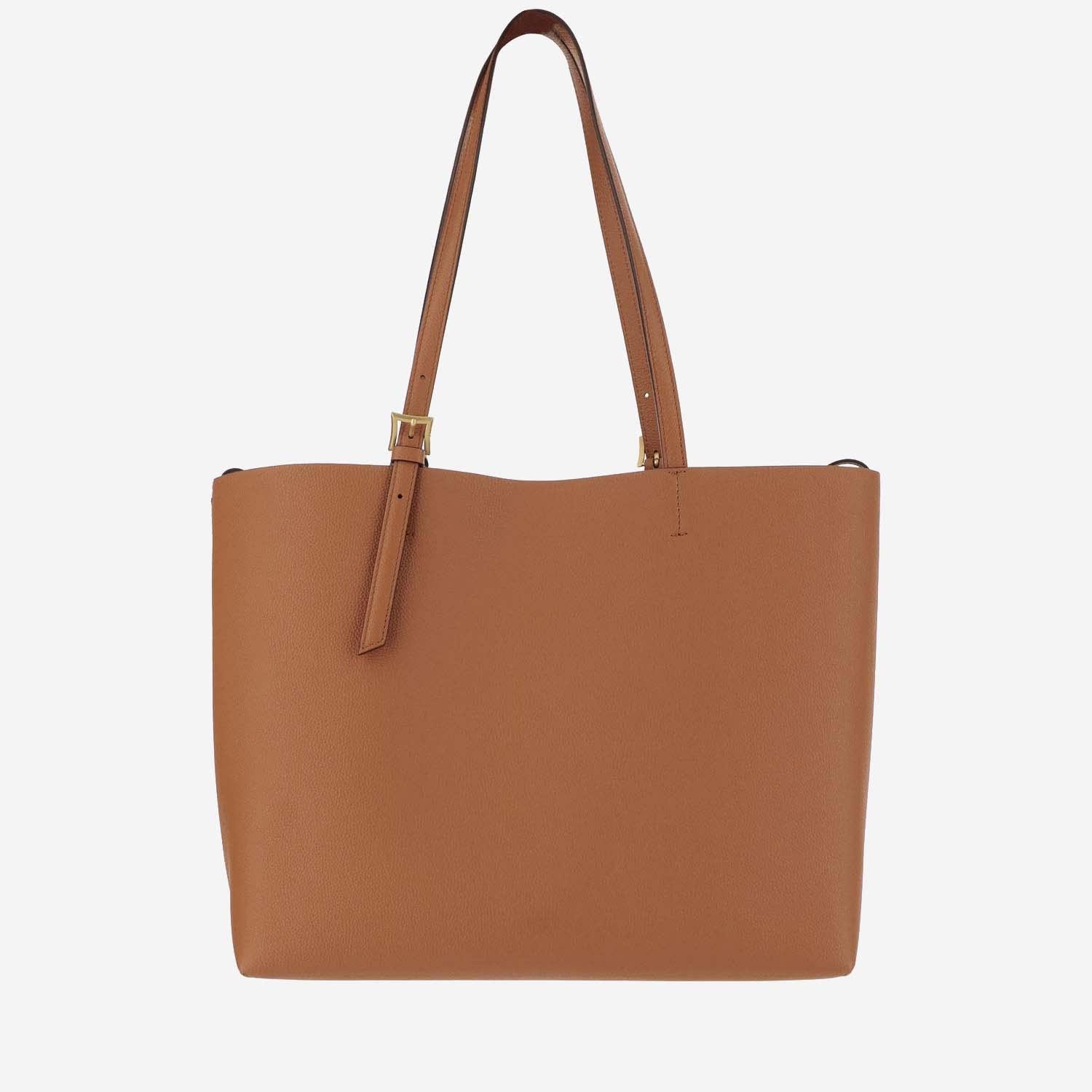 Medium Caramel Himmel Grained Leather Bag