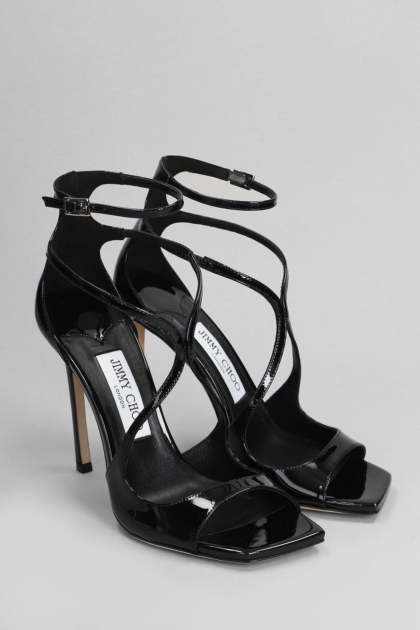 Azia 110 Sandals In Black Patent Leather