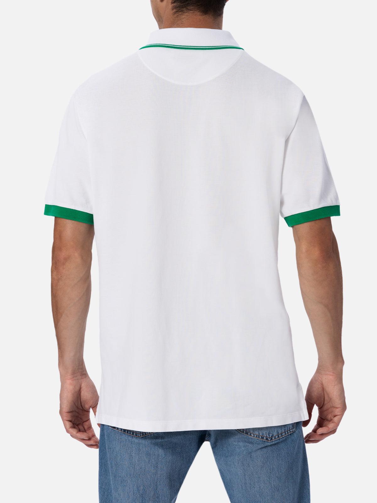 Man White Cotton Piquet Polo Shirt Beverly Hills | Australian Brand Special Edition