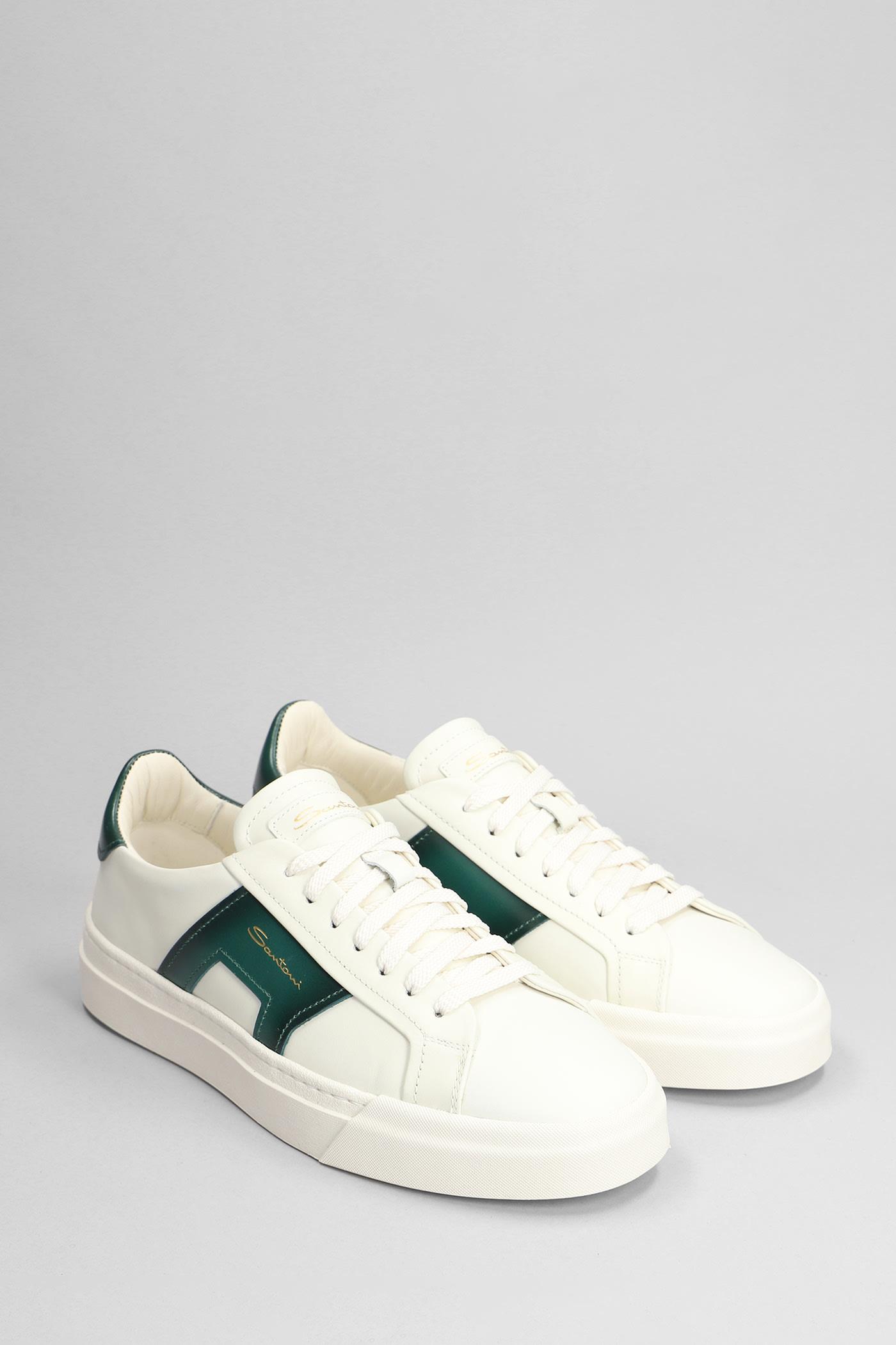 Dbs2 Sneakers In White Leather Santoni