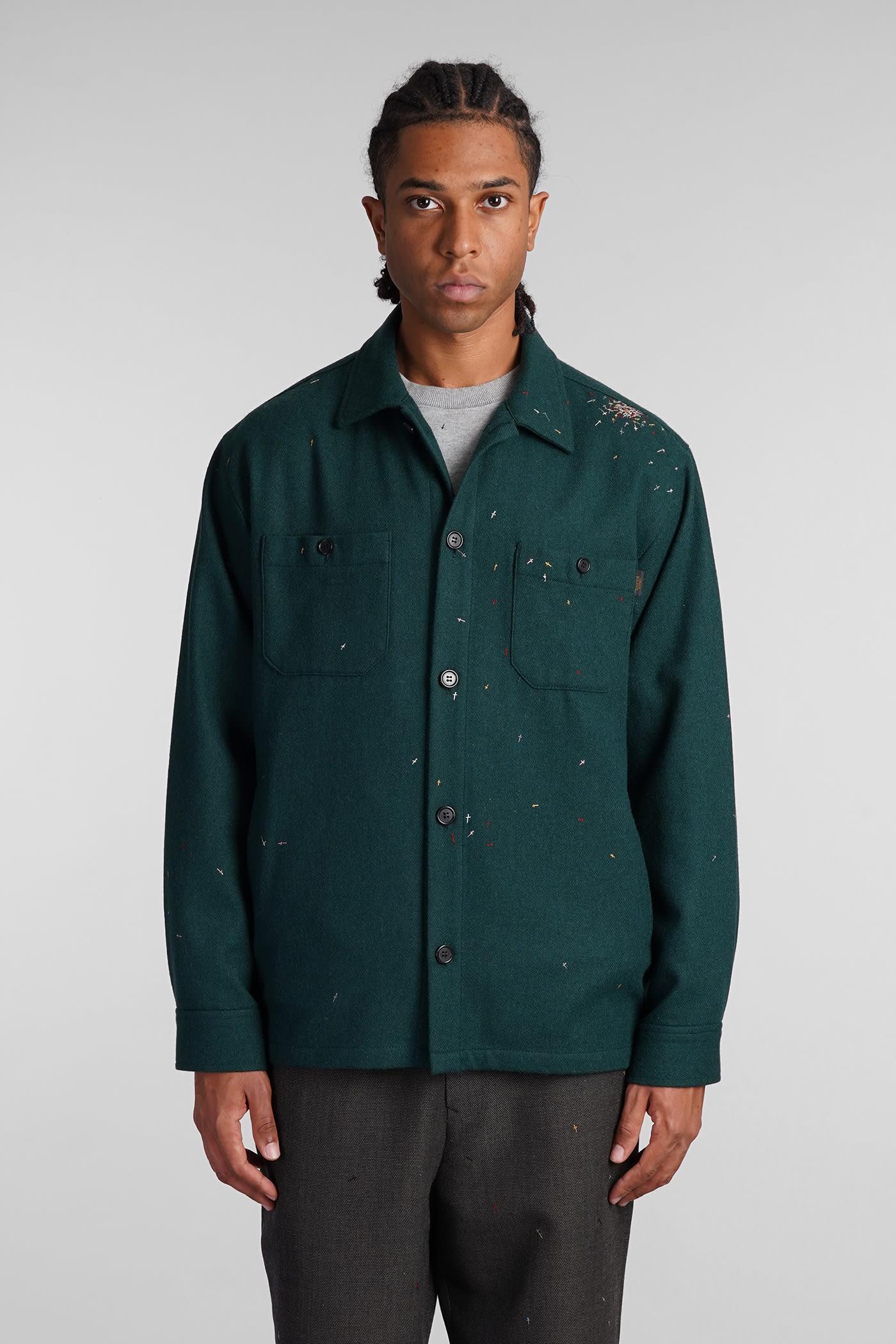 Casual Jacket In Green Wool