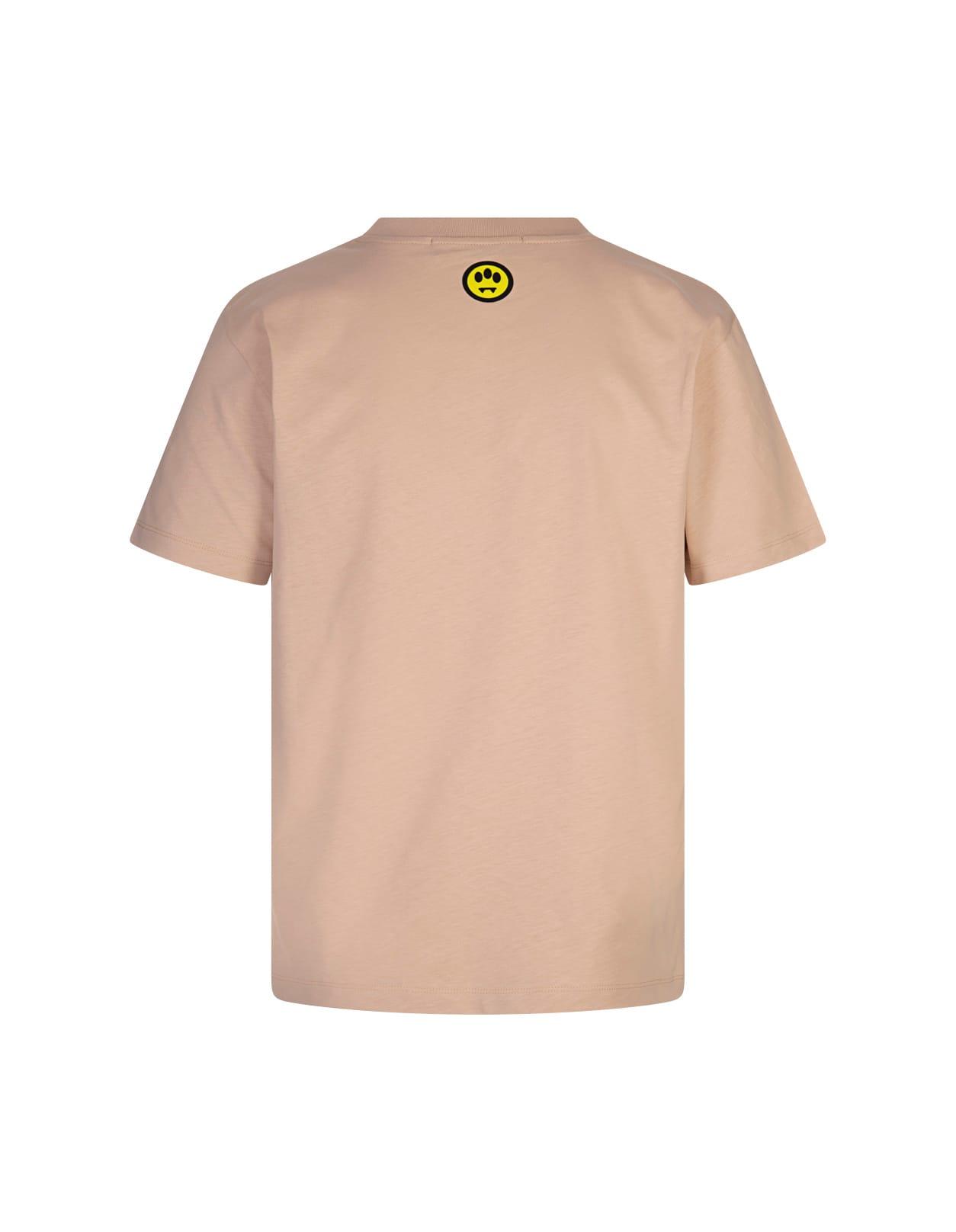 Beige T-shirt With Logo And Smile