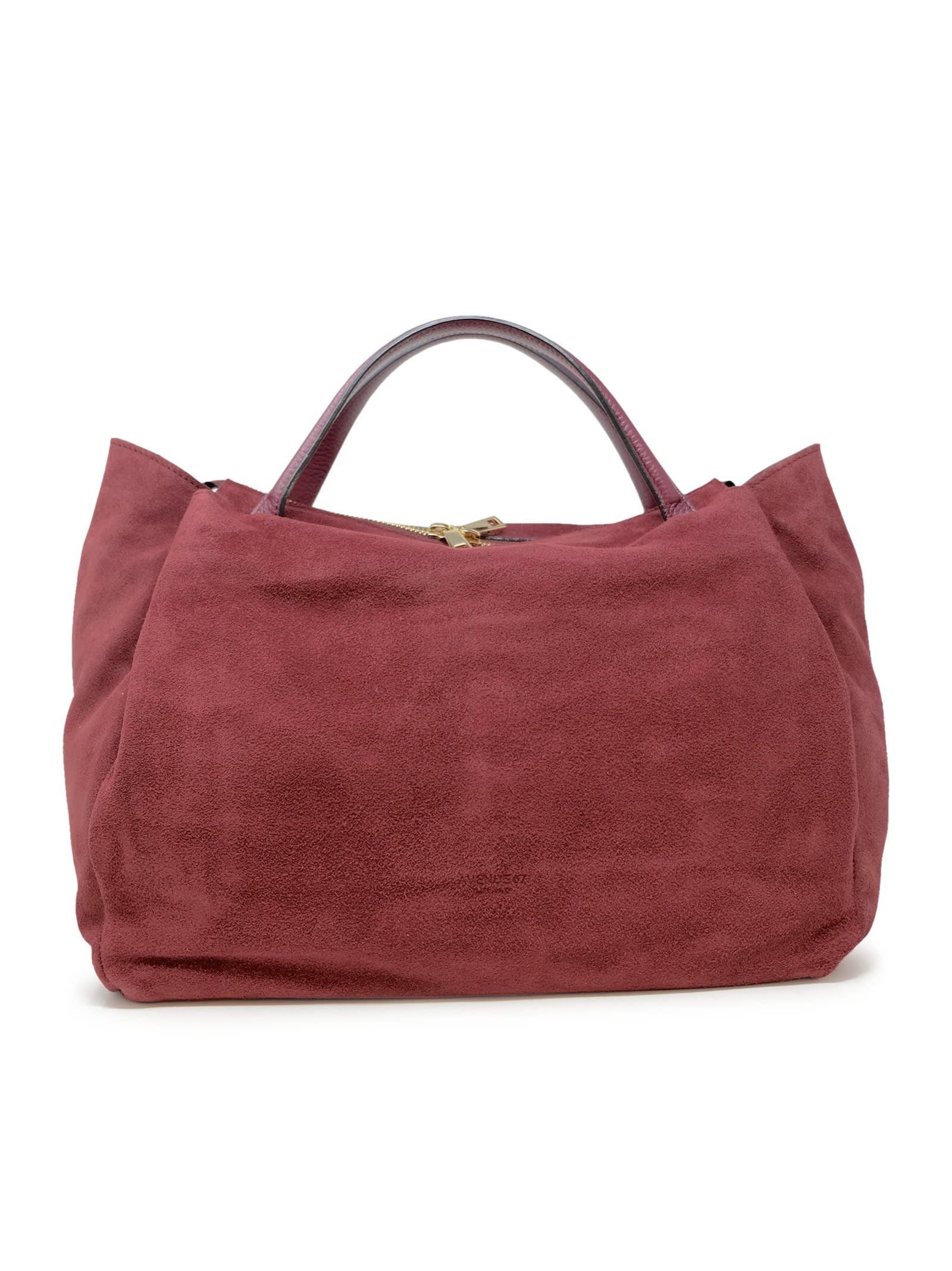 Avenue 67 Ao132a0011 Roxanne Bordeaux Suede Leather Bag