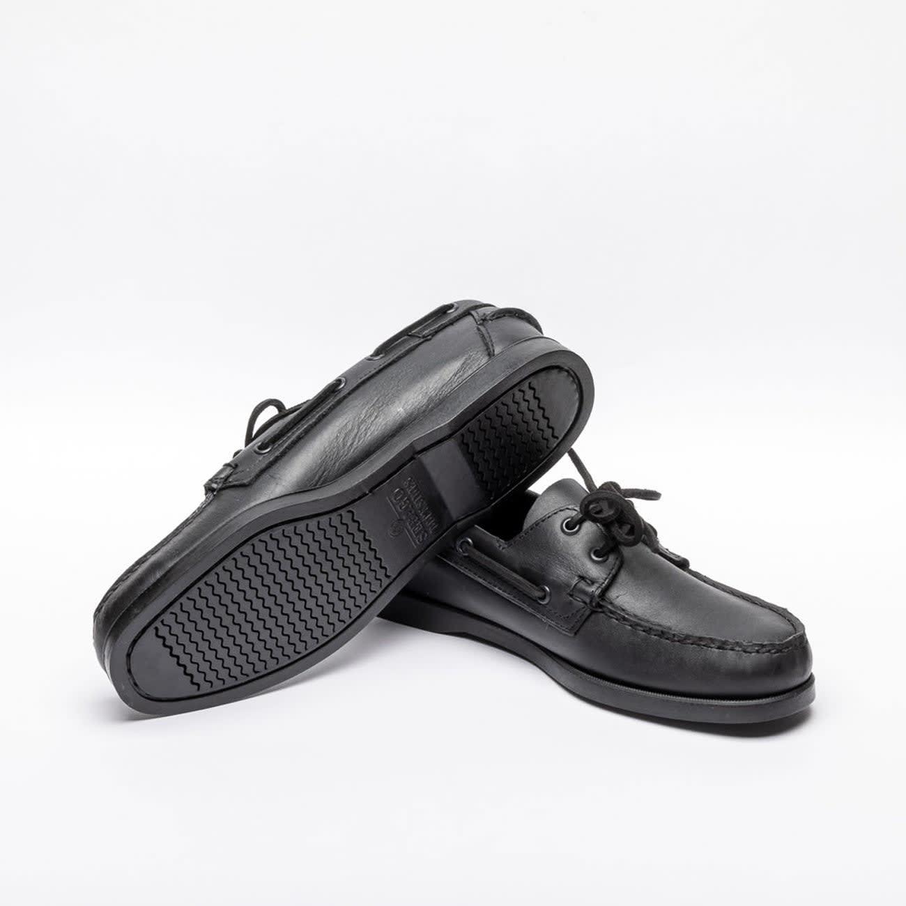 Docksides Black Leather Loafer