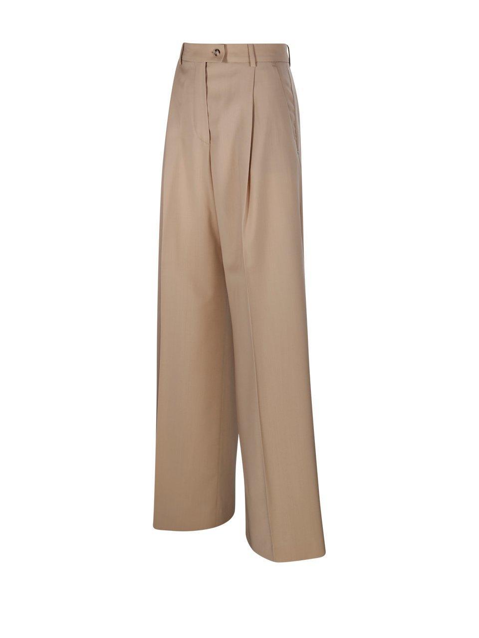 Button Detailed Straight Leg Pants