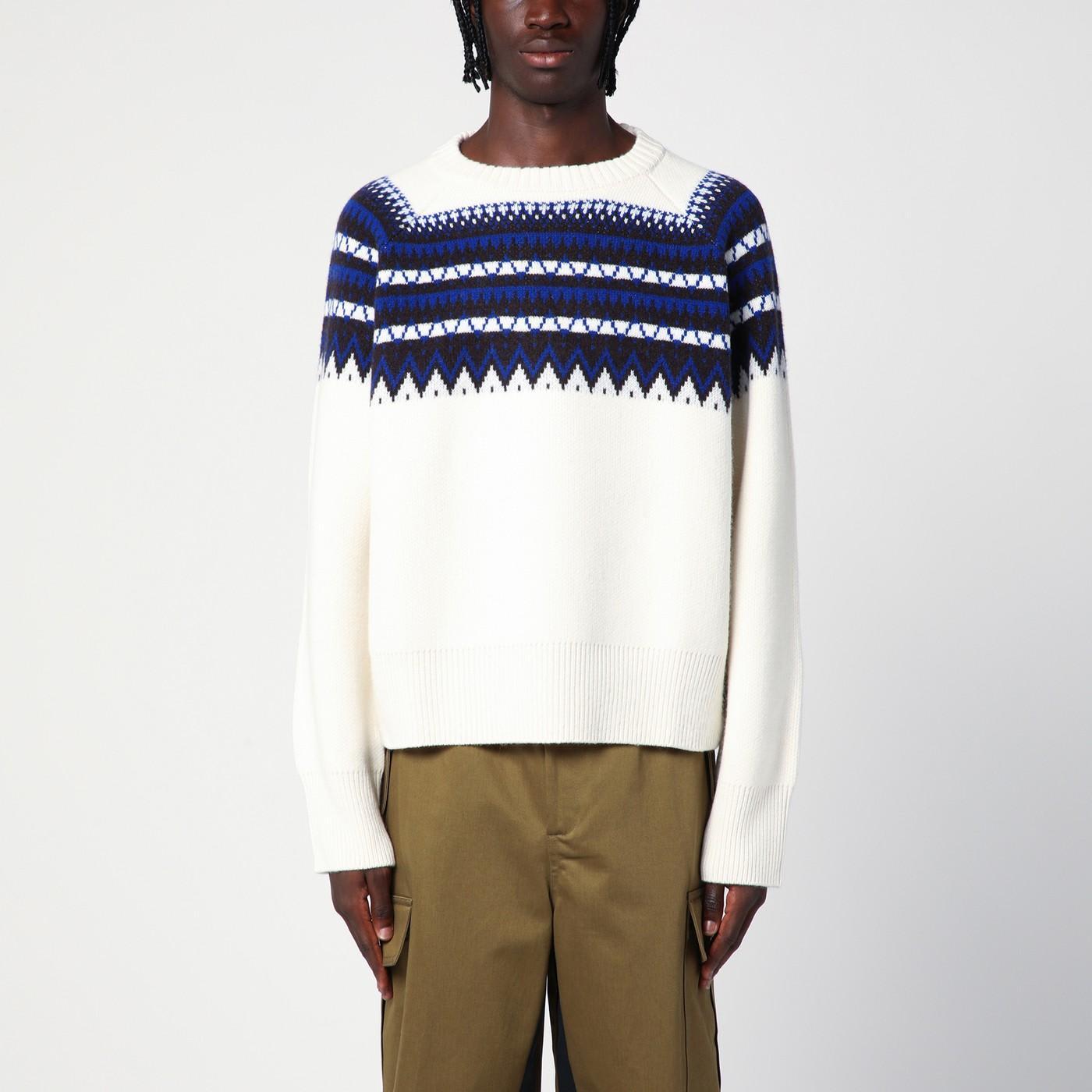 Ivory\/blue Mist Fair Isle Jumper