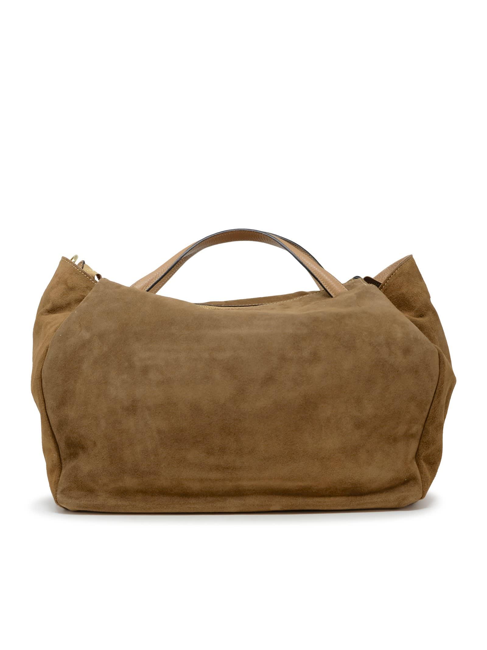 Avenue 67 Ao132a0011 Roxanne Hazelnut Suede Leather Bag