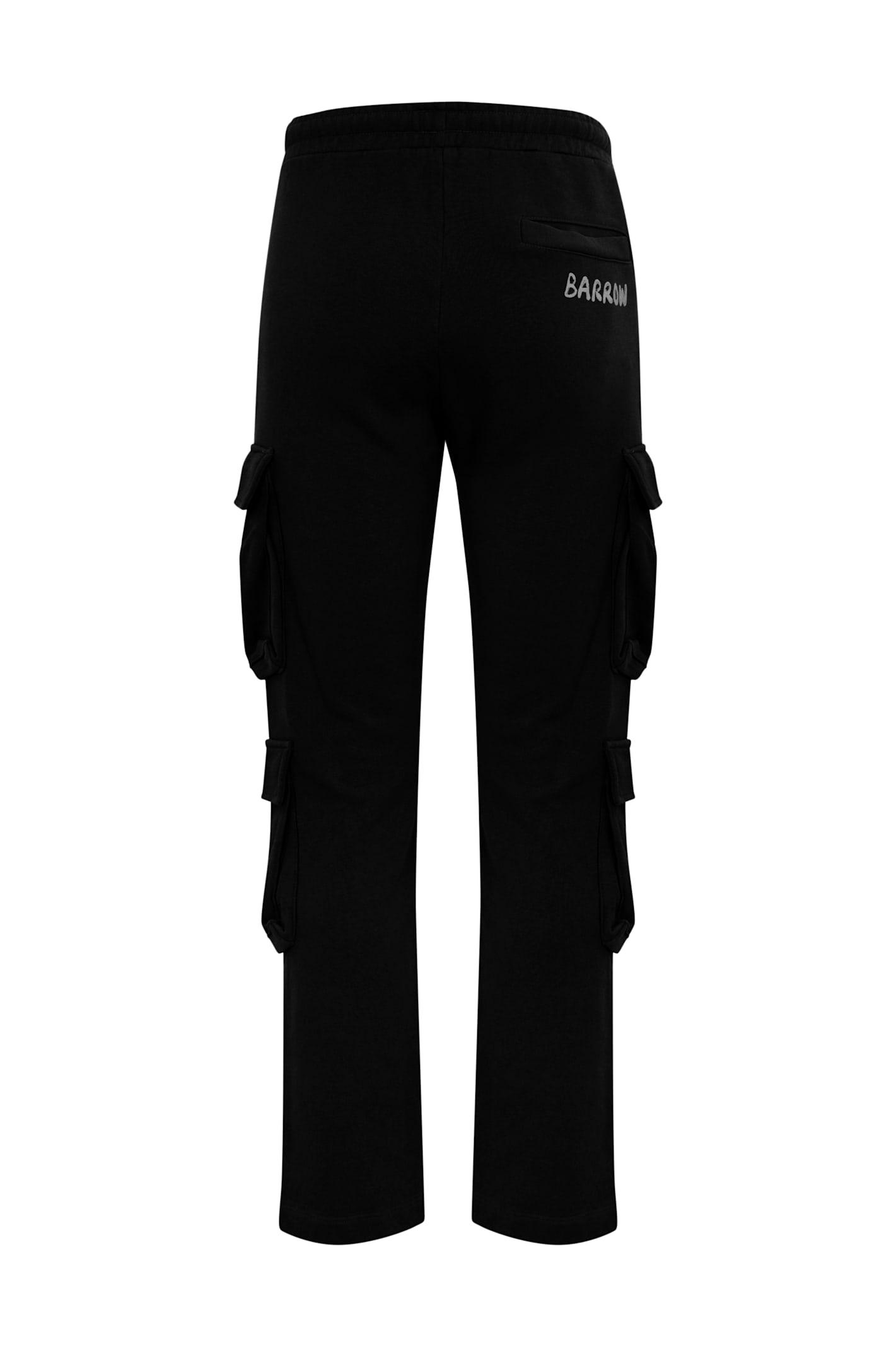 Cotton Fleece Cargo Trousers