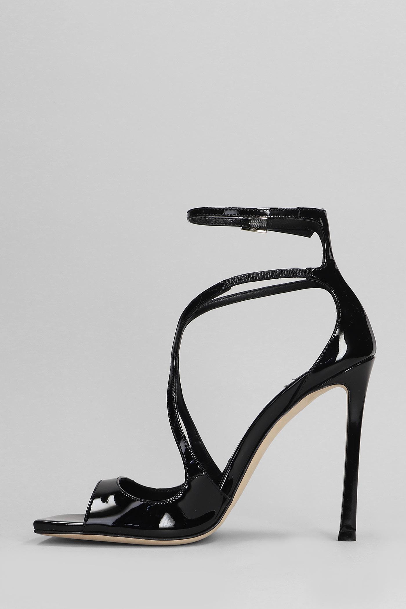 Azia 110 Sandals In Black Patent Leather