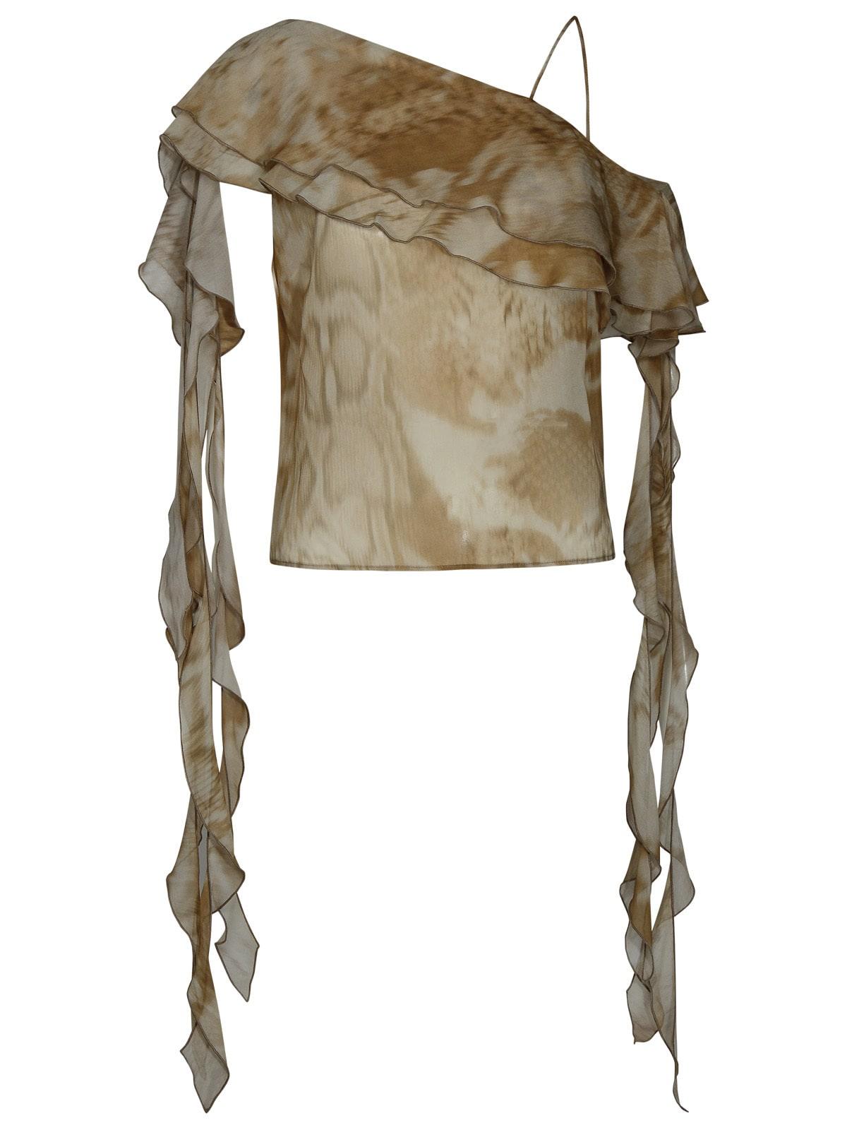 Beige Viscose Blouse Blumarine