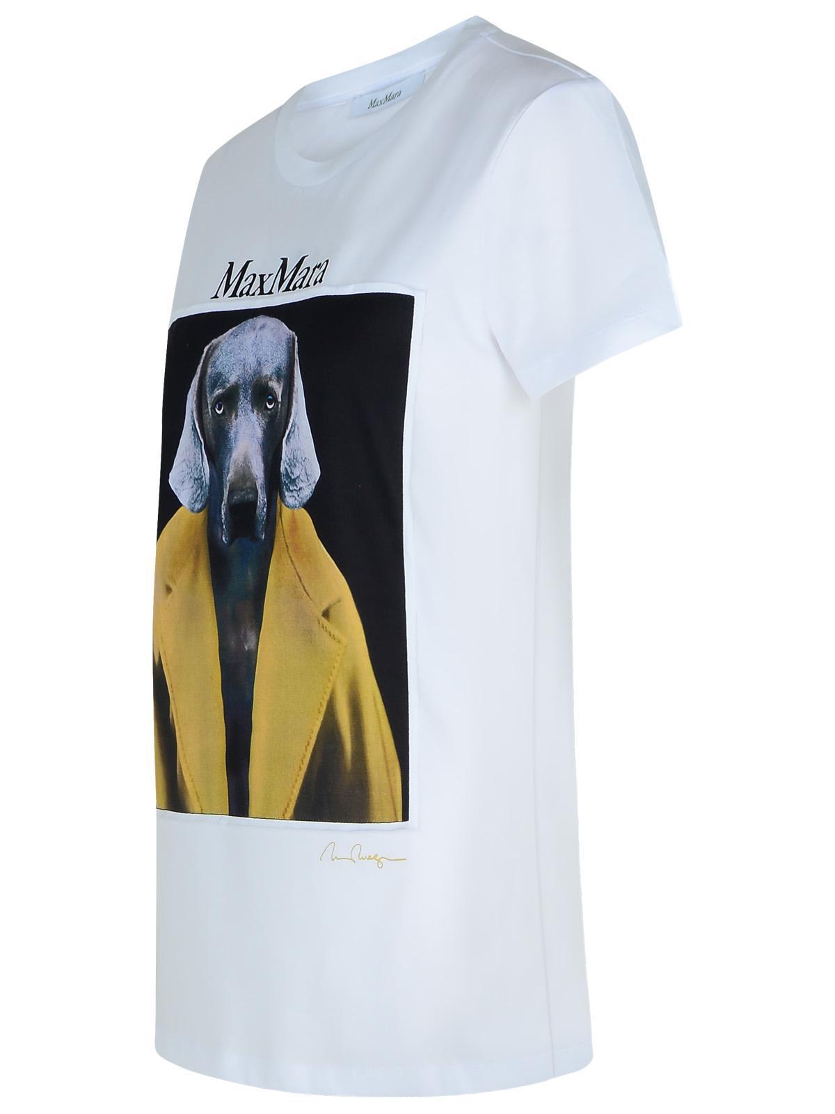 Max Mara 'Cipria' White Cotton T-Shirt Woman