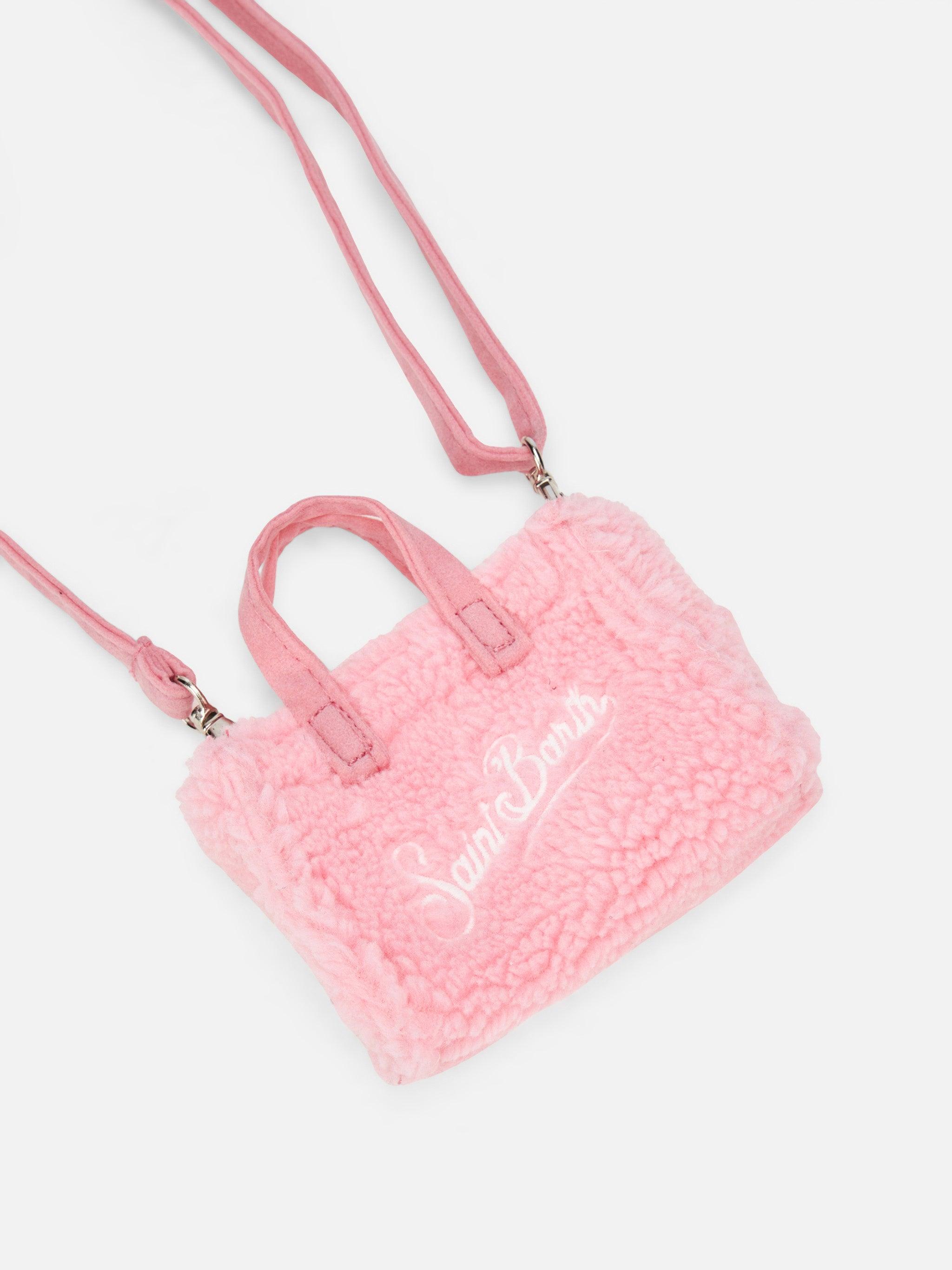 Pink Teddy Fabric Key Holder