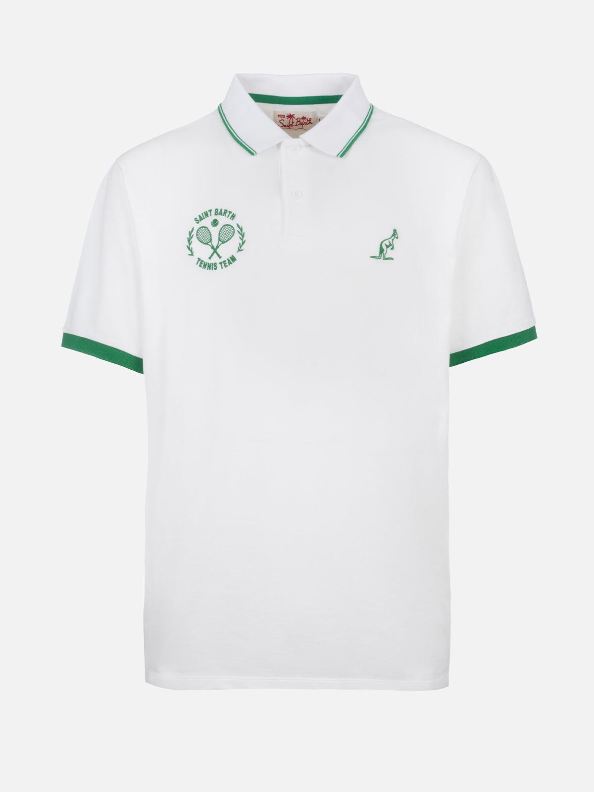 Man White Cotton Piquet Polo Shirt Beverly Hills | Australian Brand Special Edition