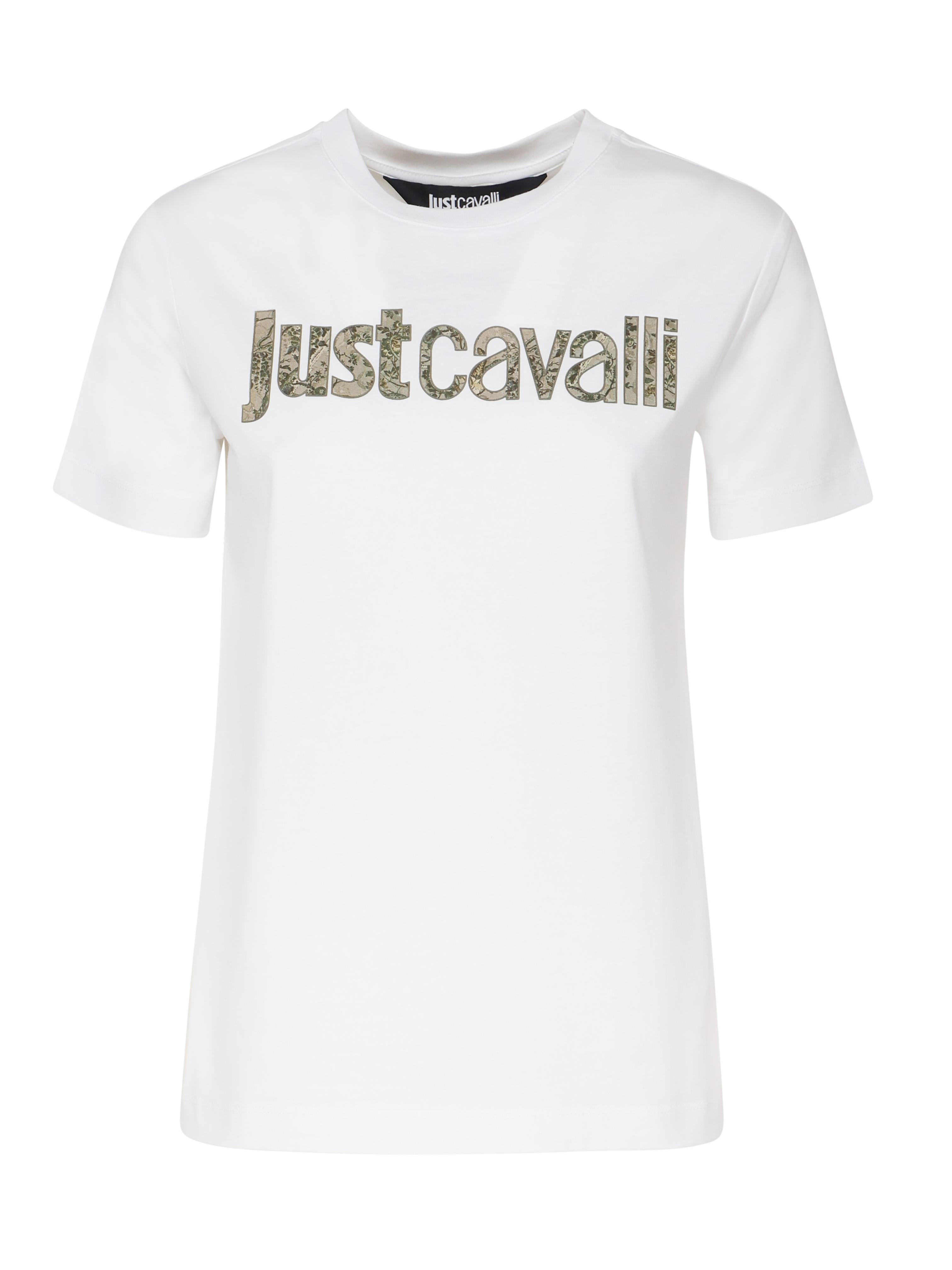 Just Cavalli Logo Printed Crewneck T-Shirt