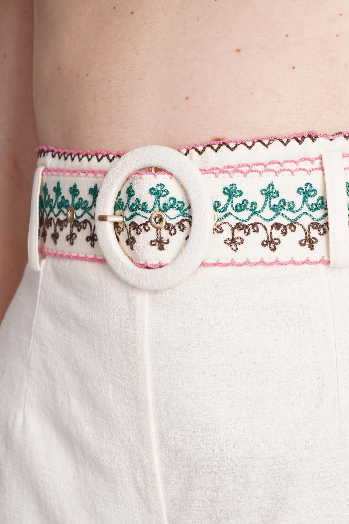 August embroidered shorts