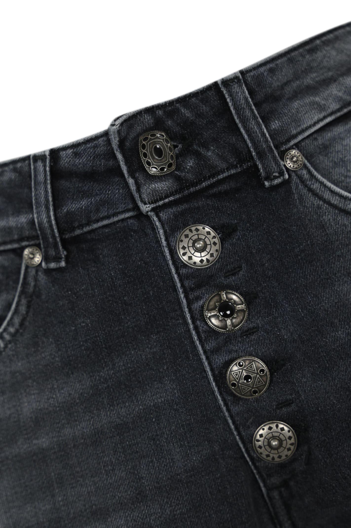 Koons Loose Jeans With Jewel Buttons