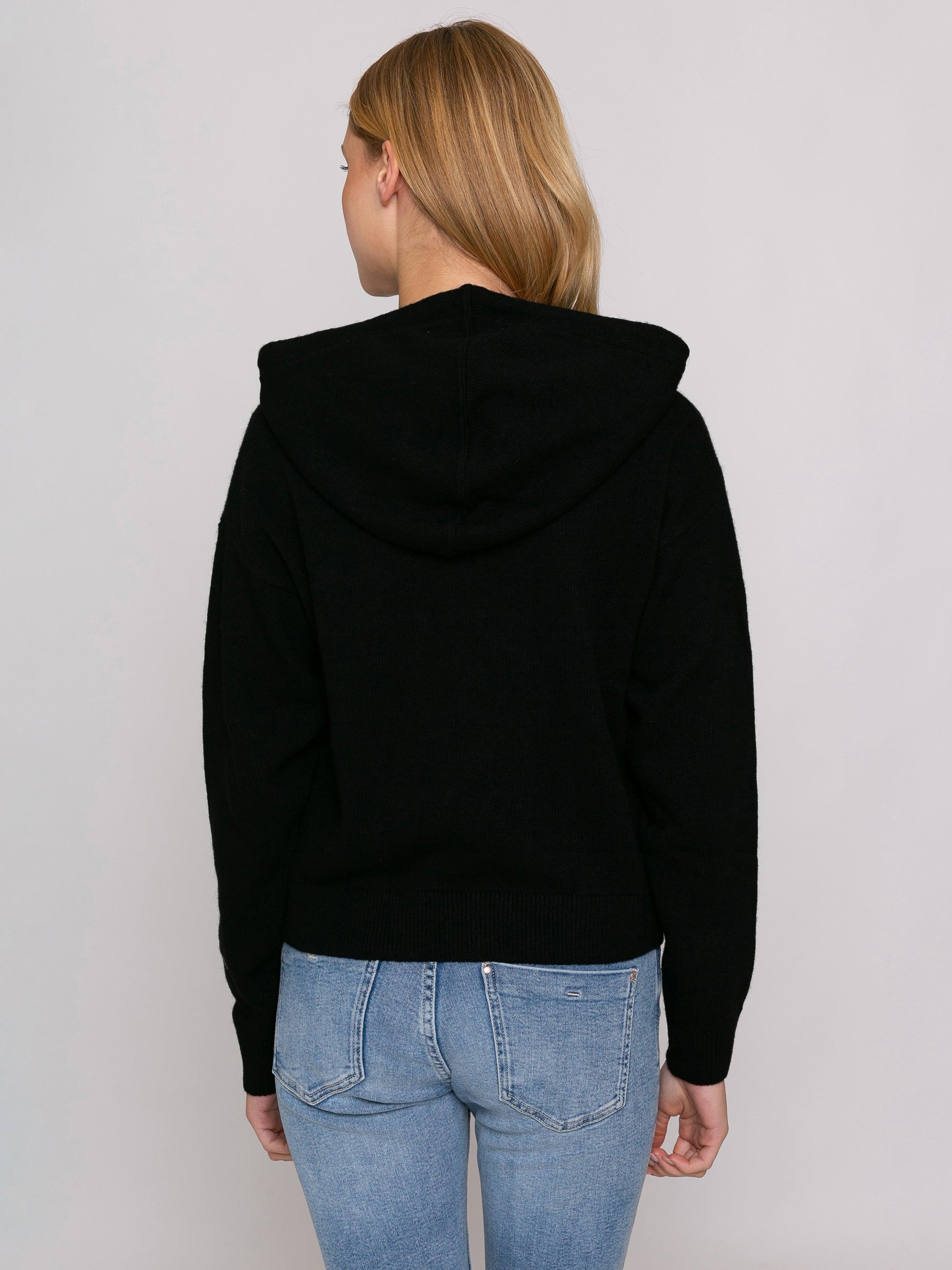 Cropped Knit Hoodie With St. Barth Embroidery