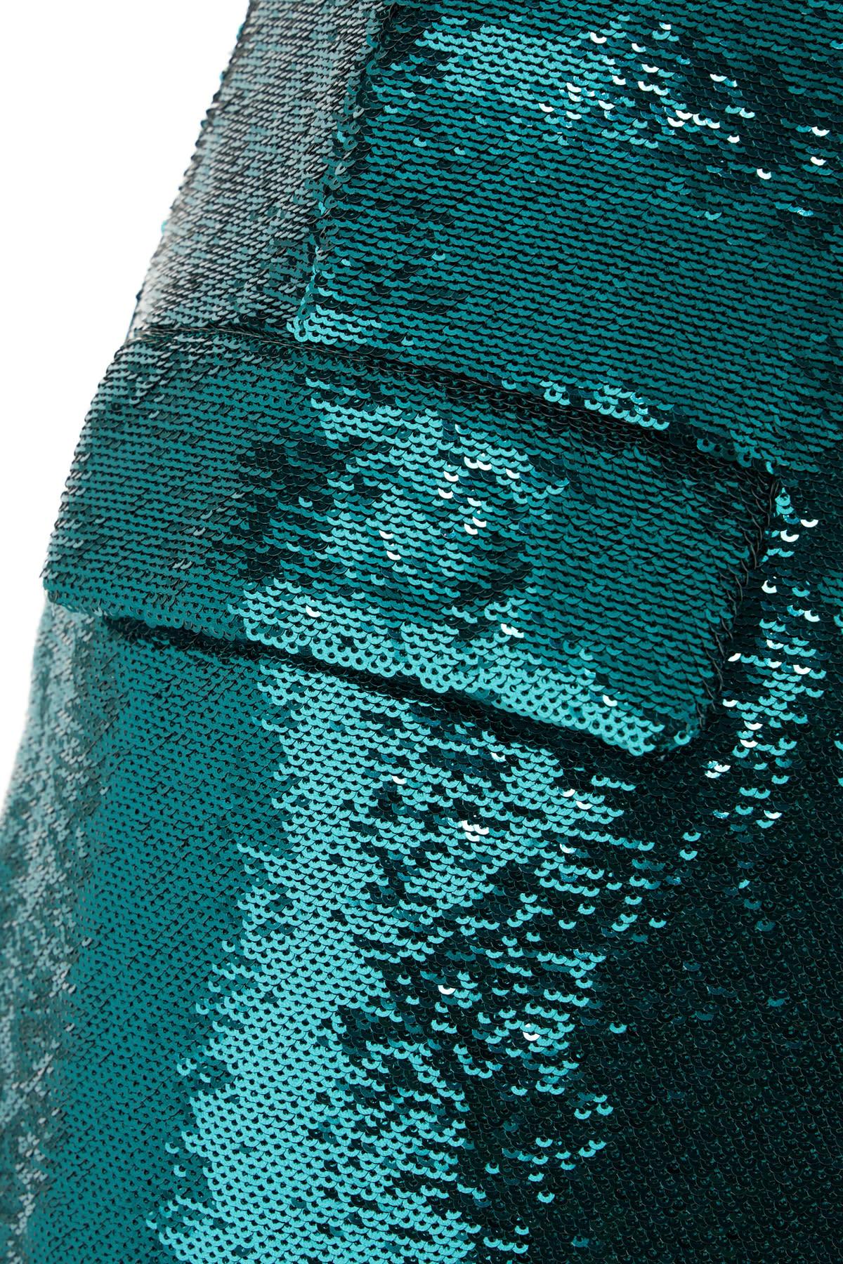 Teal Green Polyester Skirt