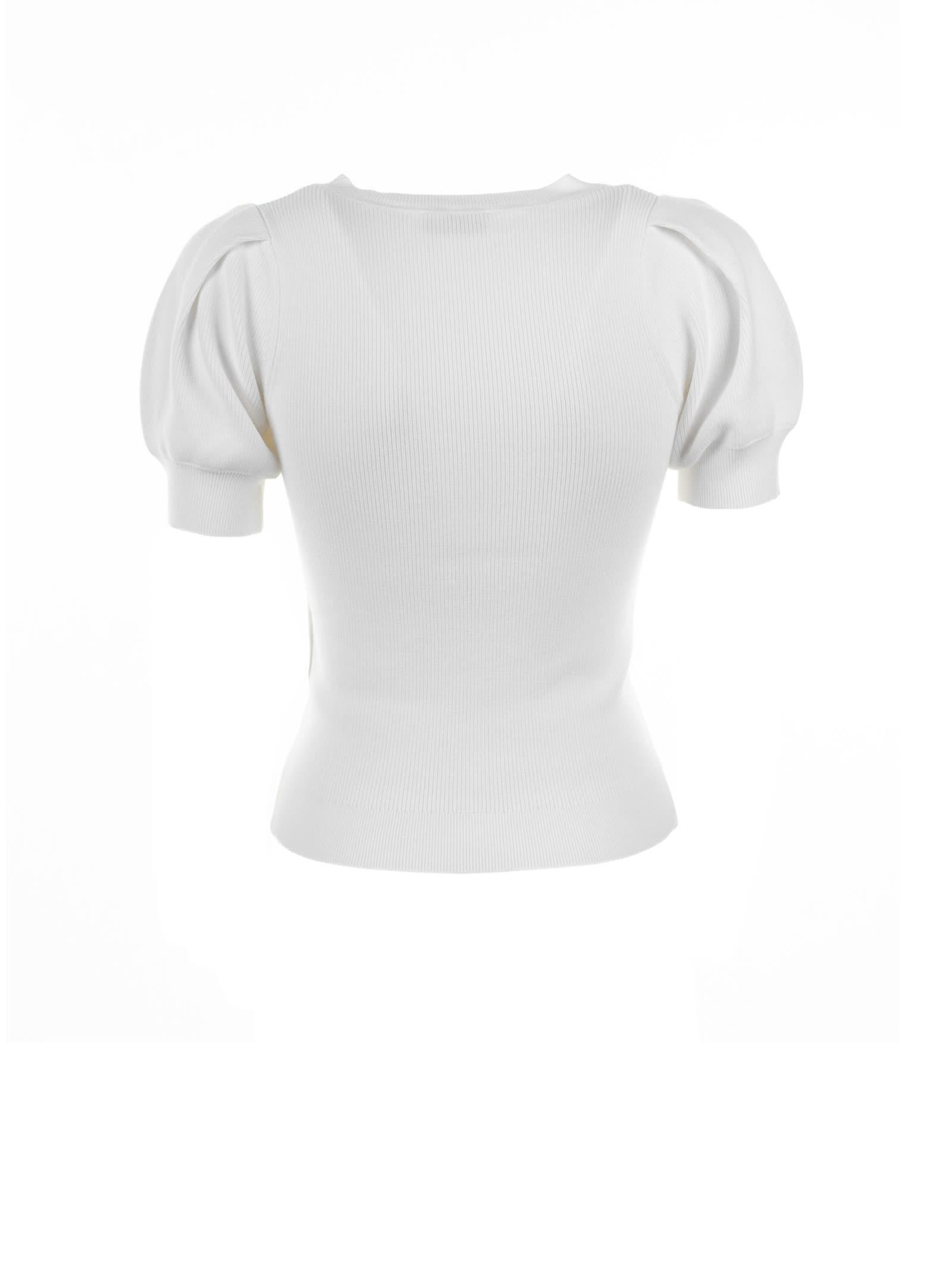 White Puff Sleeve T-shirt