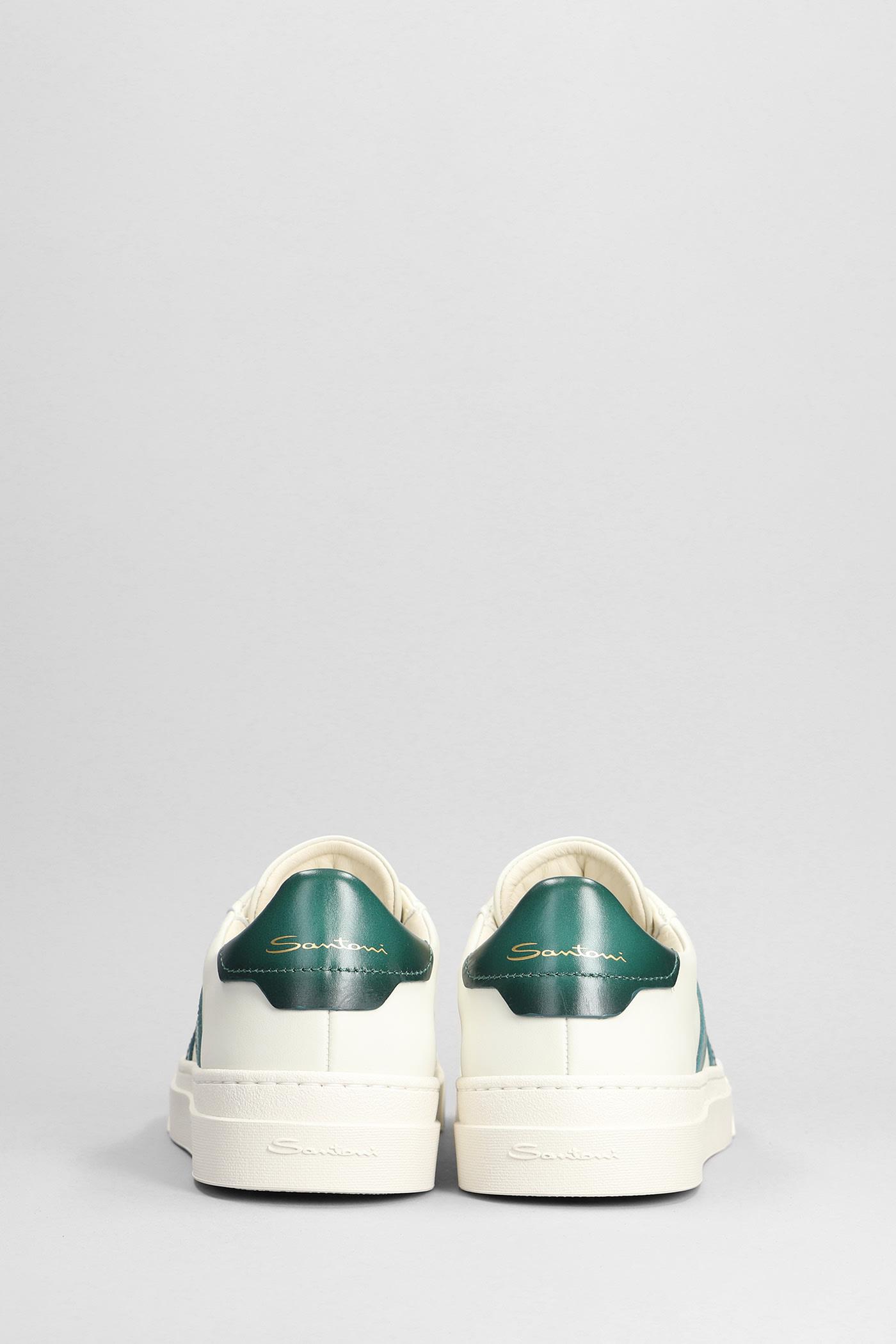 Dbs2 Sneakers In White Leather Santoni