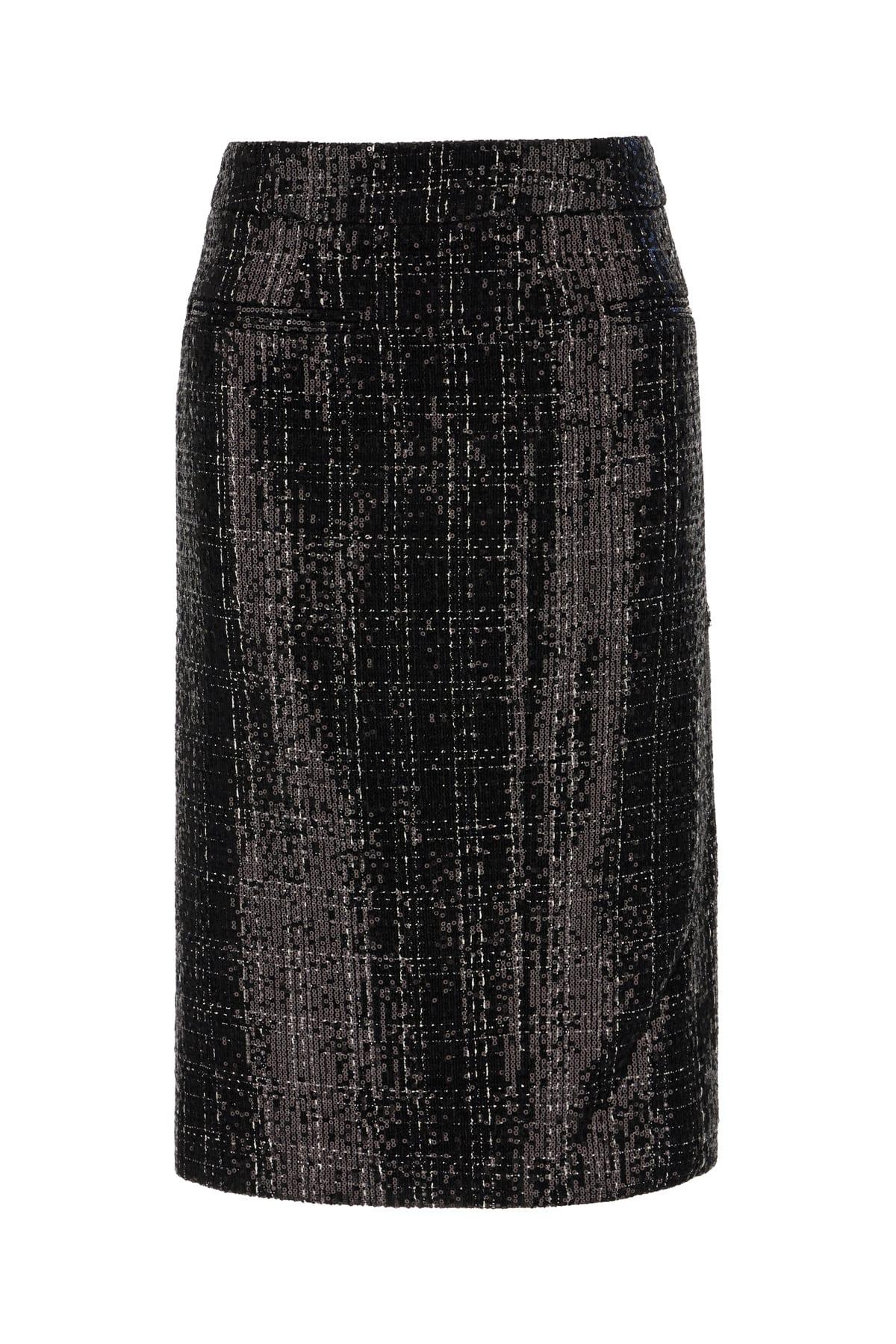 Black Polyester Skirt