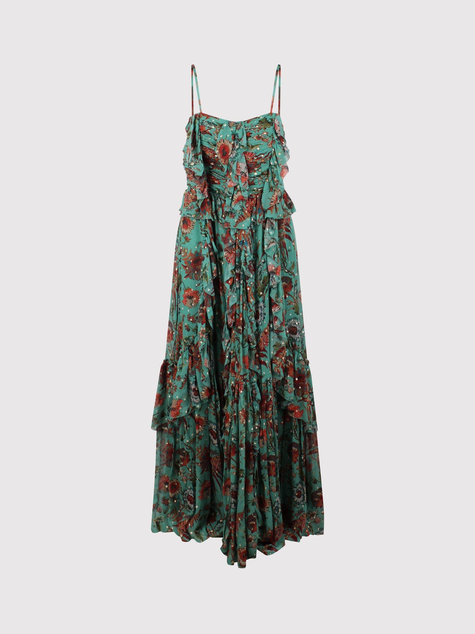 Colette Iris-print Maxi Dress